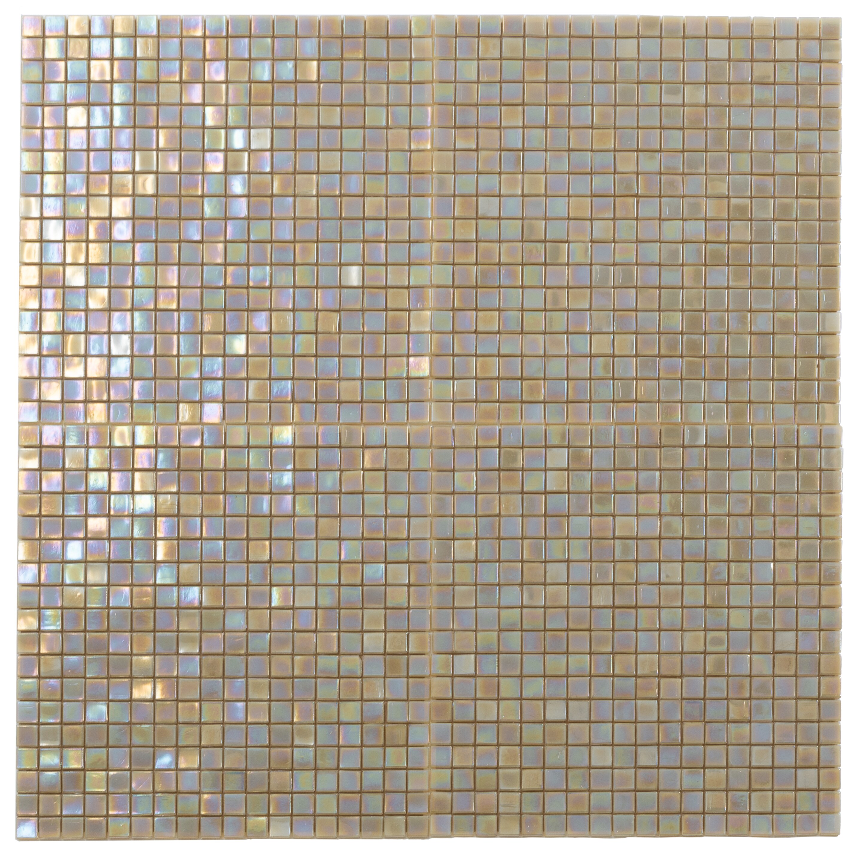 Apollo Tile APLNB88BG316A Skosh Ecru Beige 11-1/2-in x 11-1/2-in Glossy Glass Mosaic Floor and Wall Tile (18.69-sq. ft/ Carton)