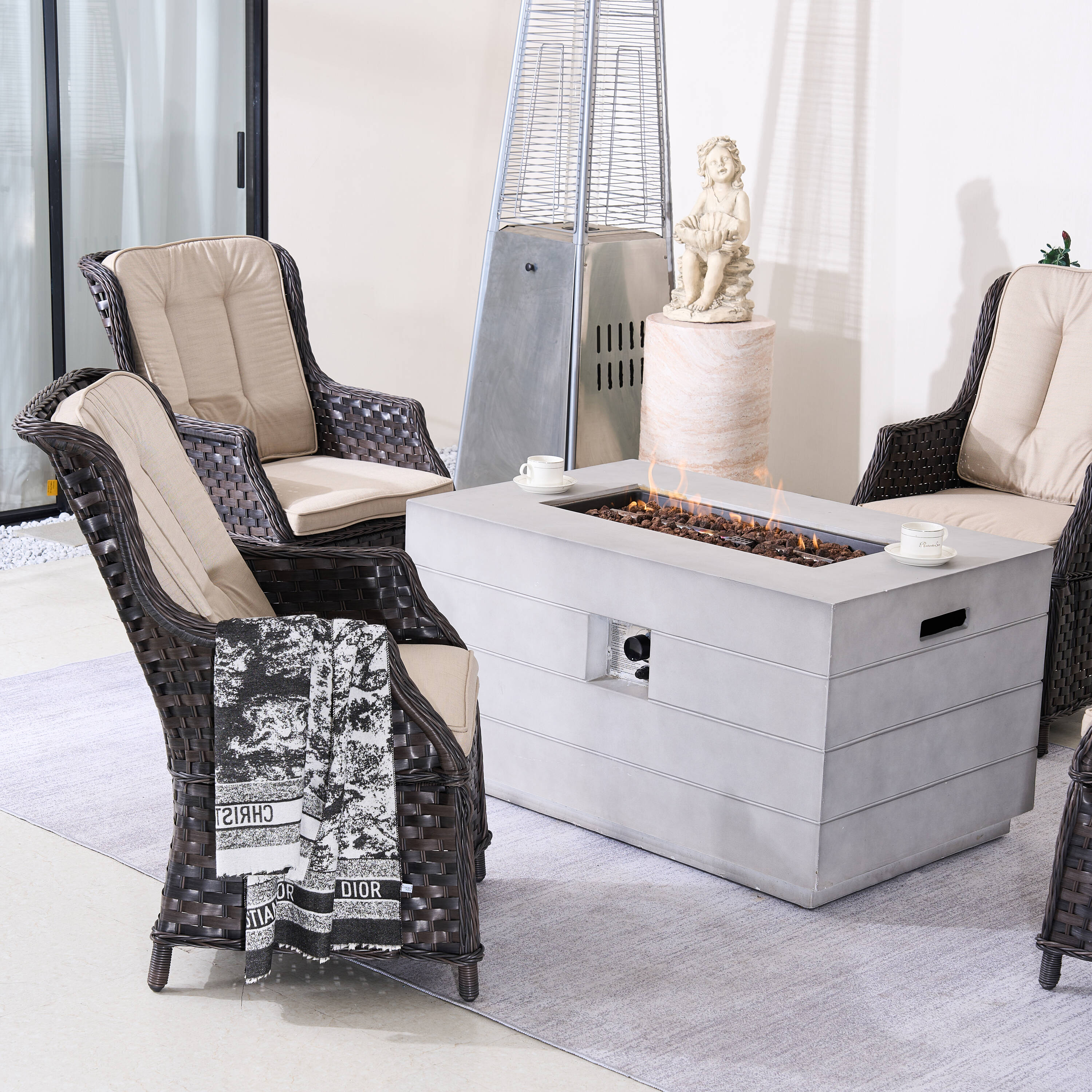 Direct Wicker DWG-4-010B&2150-GR Patio-Conversation-Sets - View #7