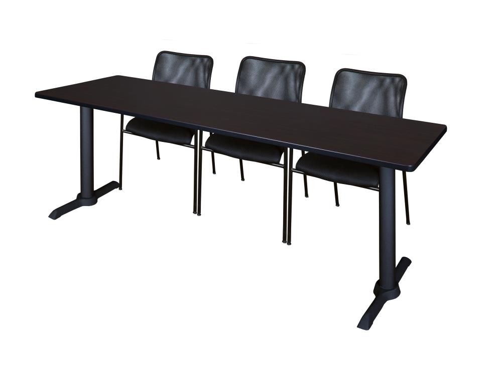 Regency MTRCT8424MW75BK Training Brown 4-Person Training Table (84-in W x 29-in H)