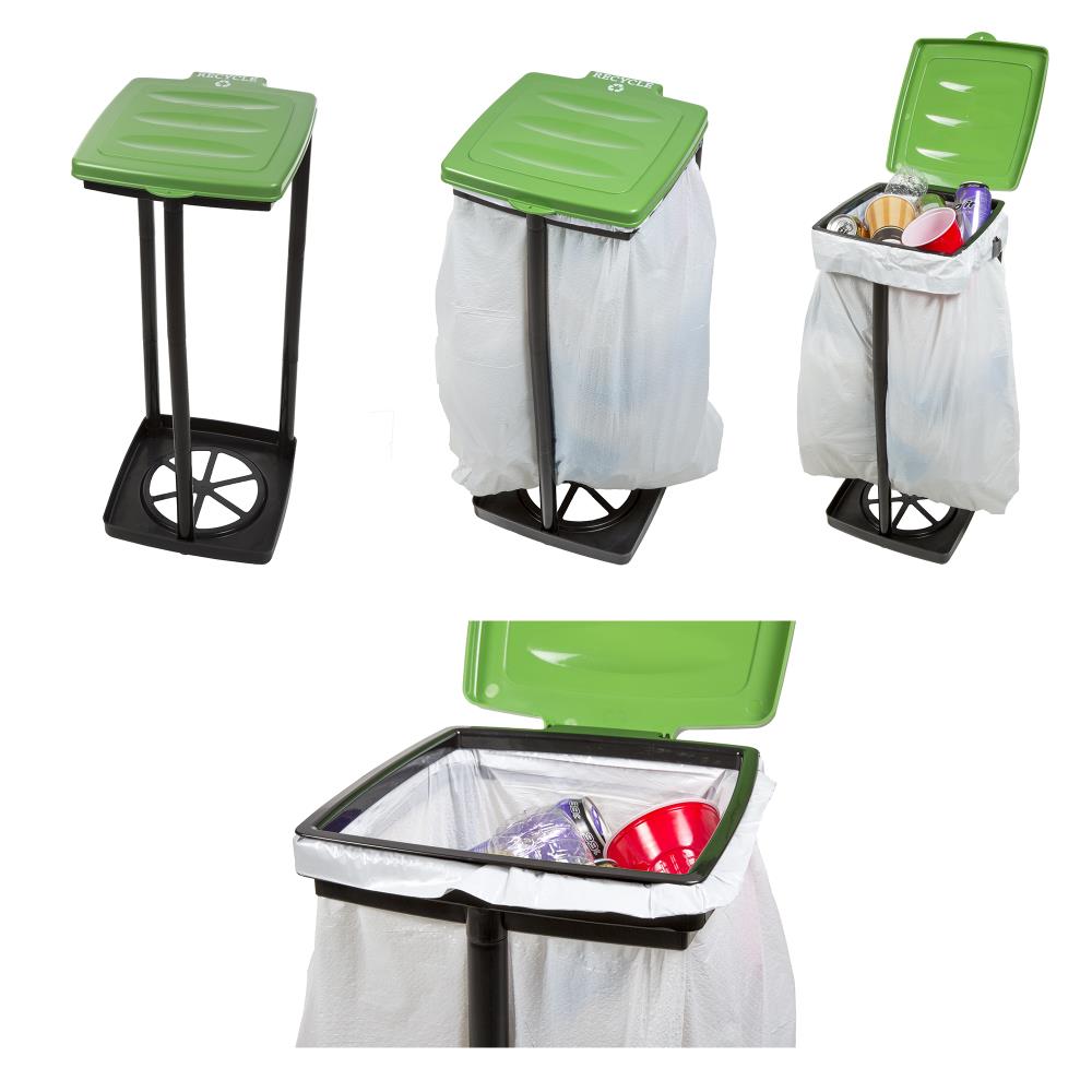ClearStream TrashMax, folding X frame recycler wire trash containers, event trash  bag frames, Collapsable bag holder bins