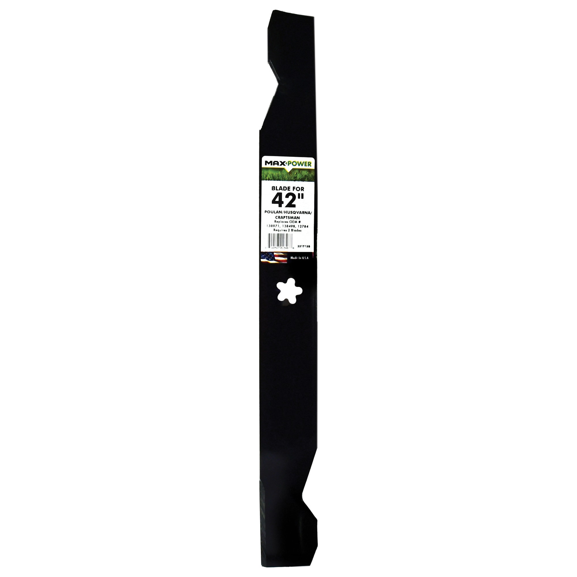 MaxPower 331713B 42-in Deck Standard Mower Blade for Riding Lawn