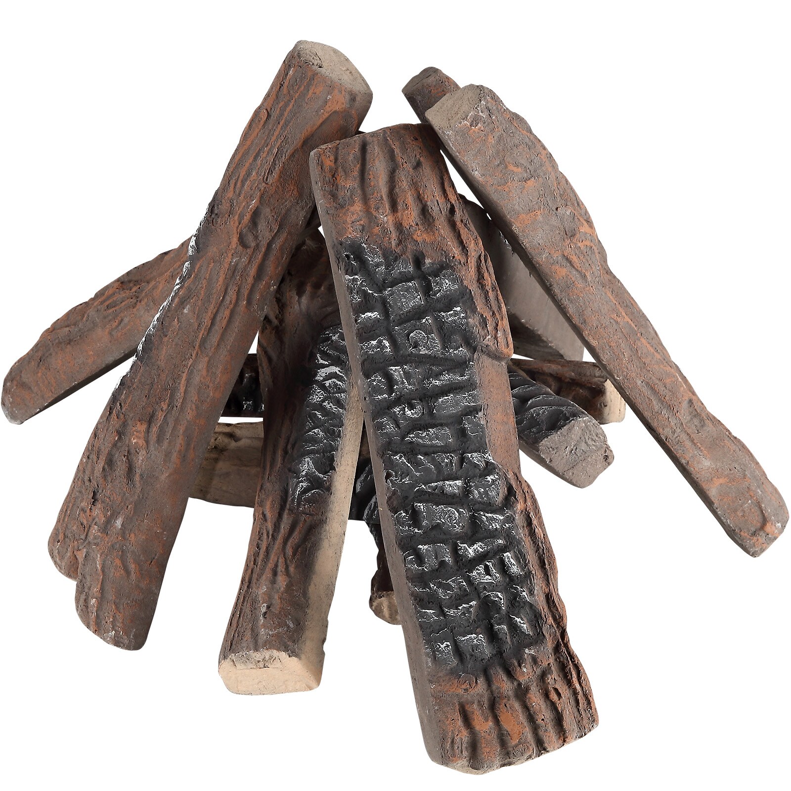 VEVOR TCXWYM10YM00A45M1V0 Gas Fireplace Logs Brown Ceramic Fireplace insulation