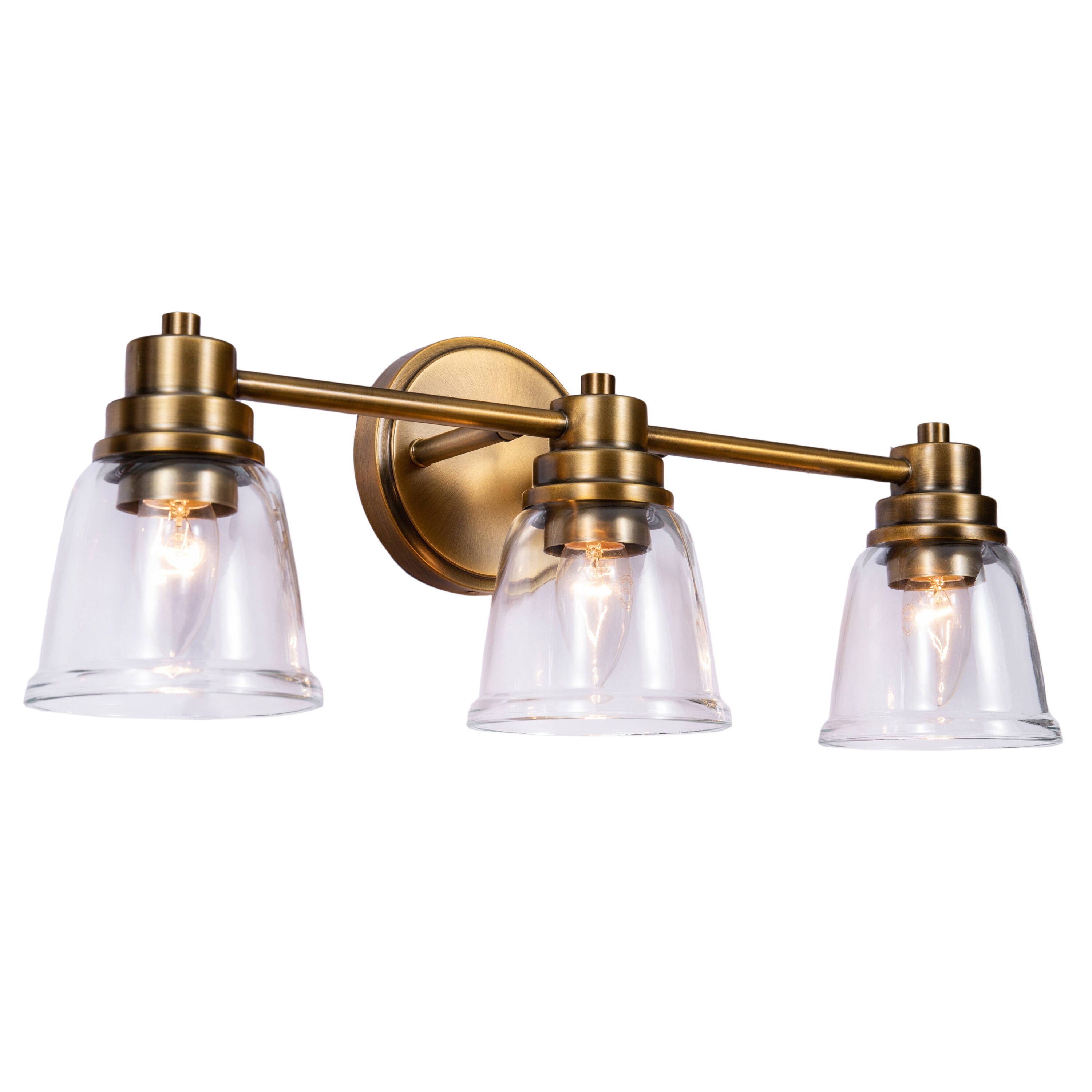 Aspen Creative Corporation 62285 21-in 3 -Light Brass Transitional Vanity light