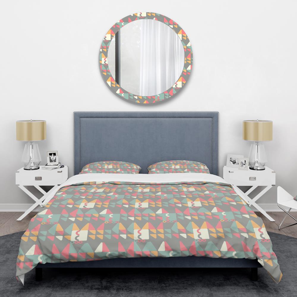 Designart BED24261-Q 3 -Piece Grey Queen Duvet cover Set