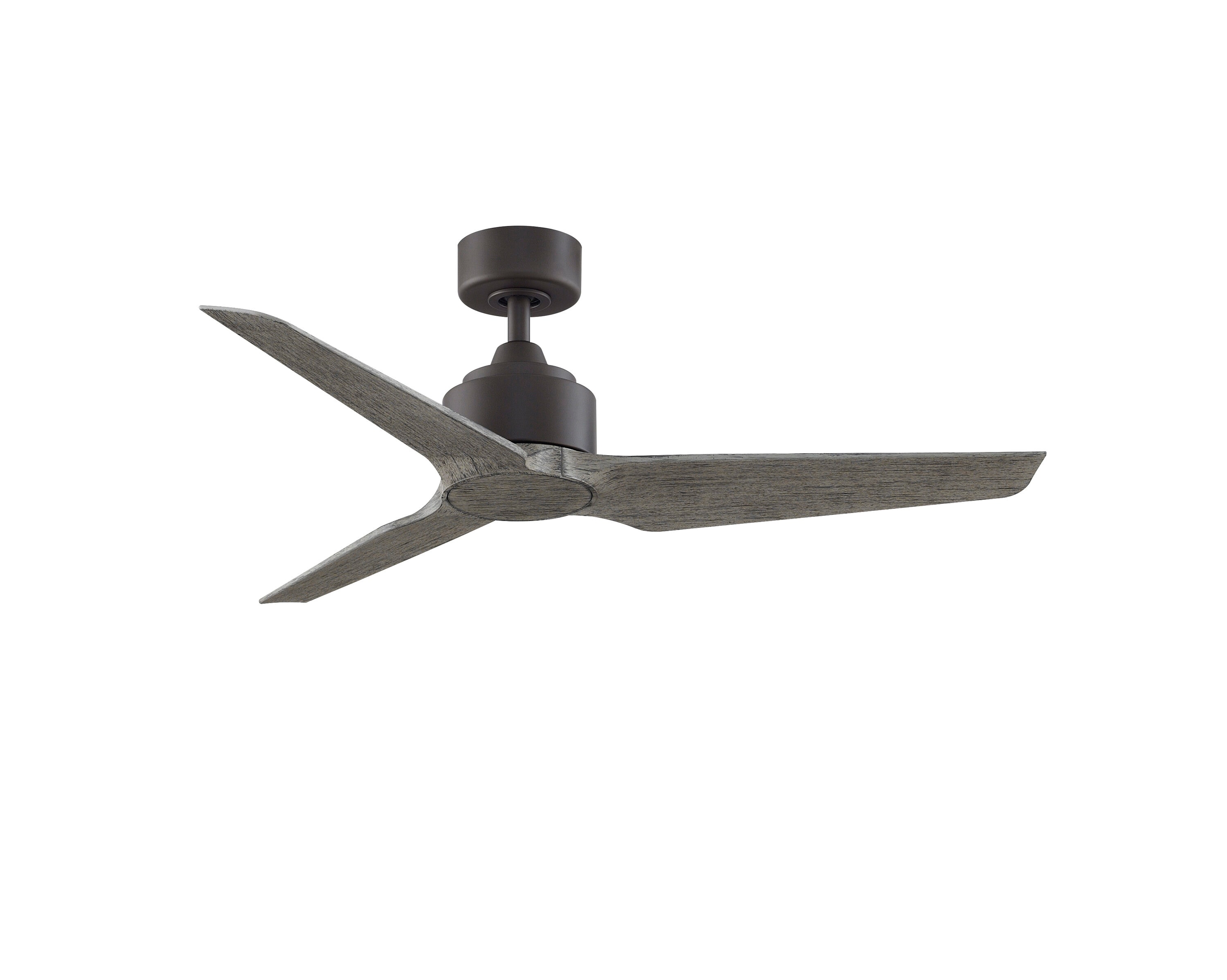 Fanimation TriAire Custom 48-in Matte Greige with Weathered Wood Blades Indoor/Outdoor Smart Propeller Ceiling Fan Light Kit Compatible and Remote (3-Blade) FPD8514GRW-48WEW Sansujyuku sansujyuku.com