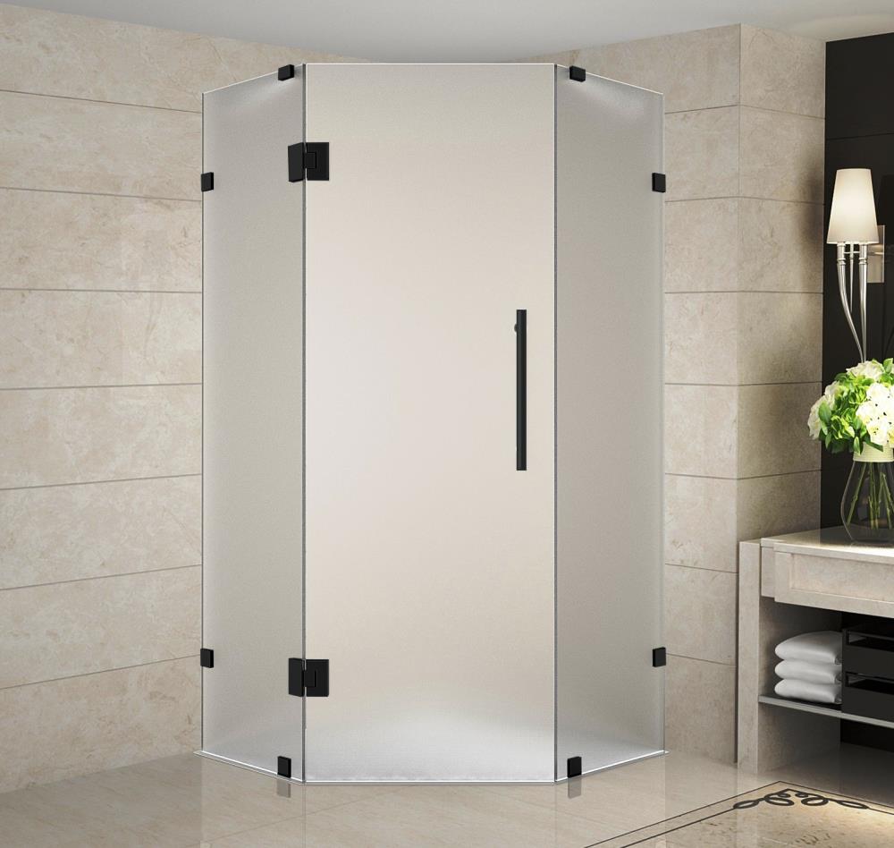 Aston SEN986FMB3410 Neoscape 34-in x 72-in Frameless Hinged Shower Door