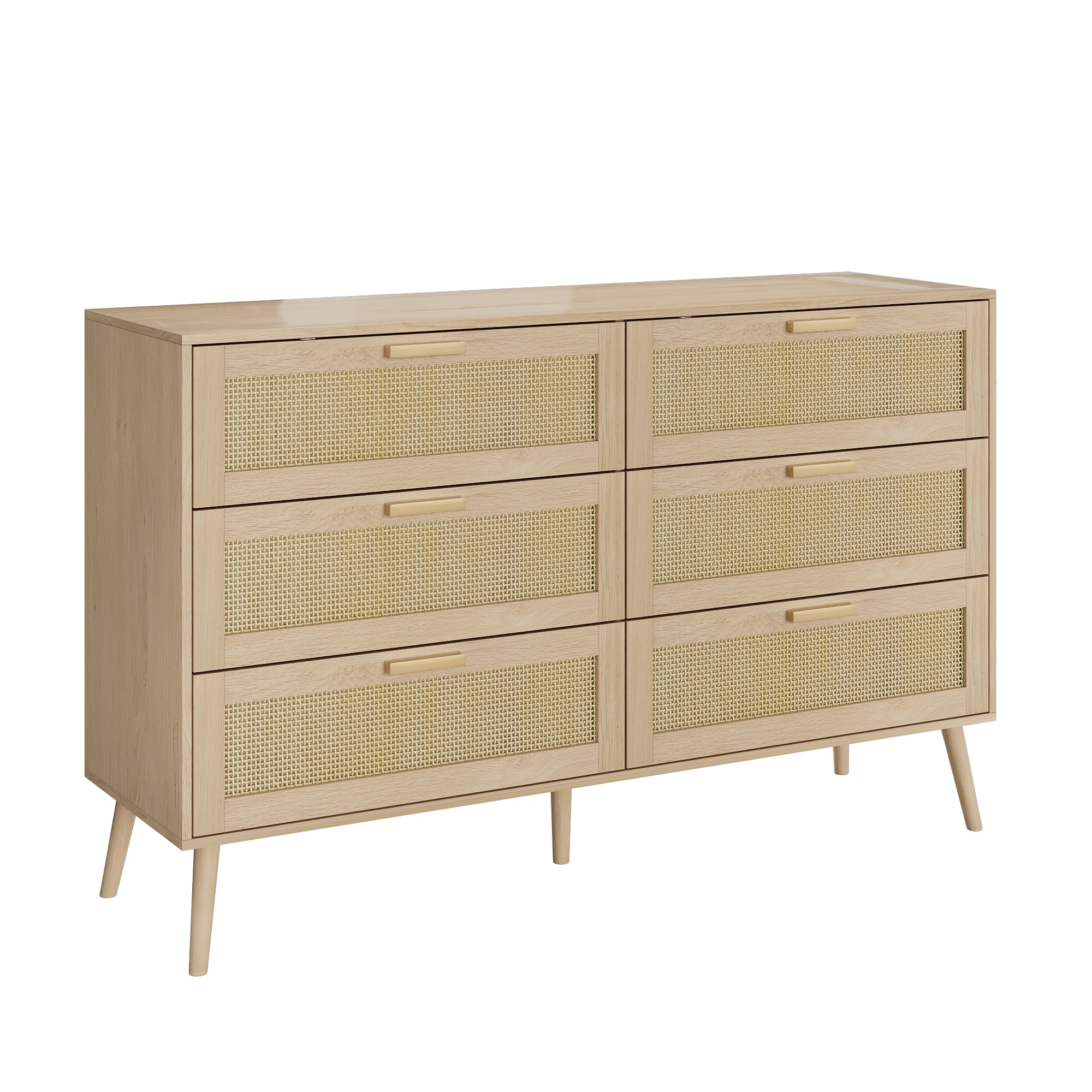 Clihome CL-JH-009014-GR-N Off-white 6 -Drawer Standard chest