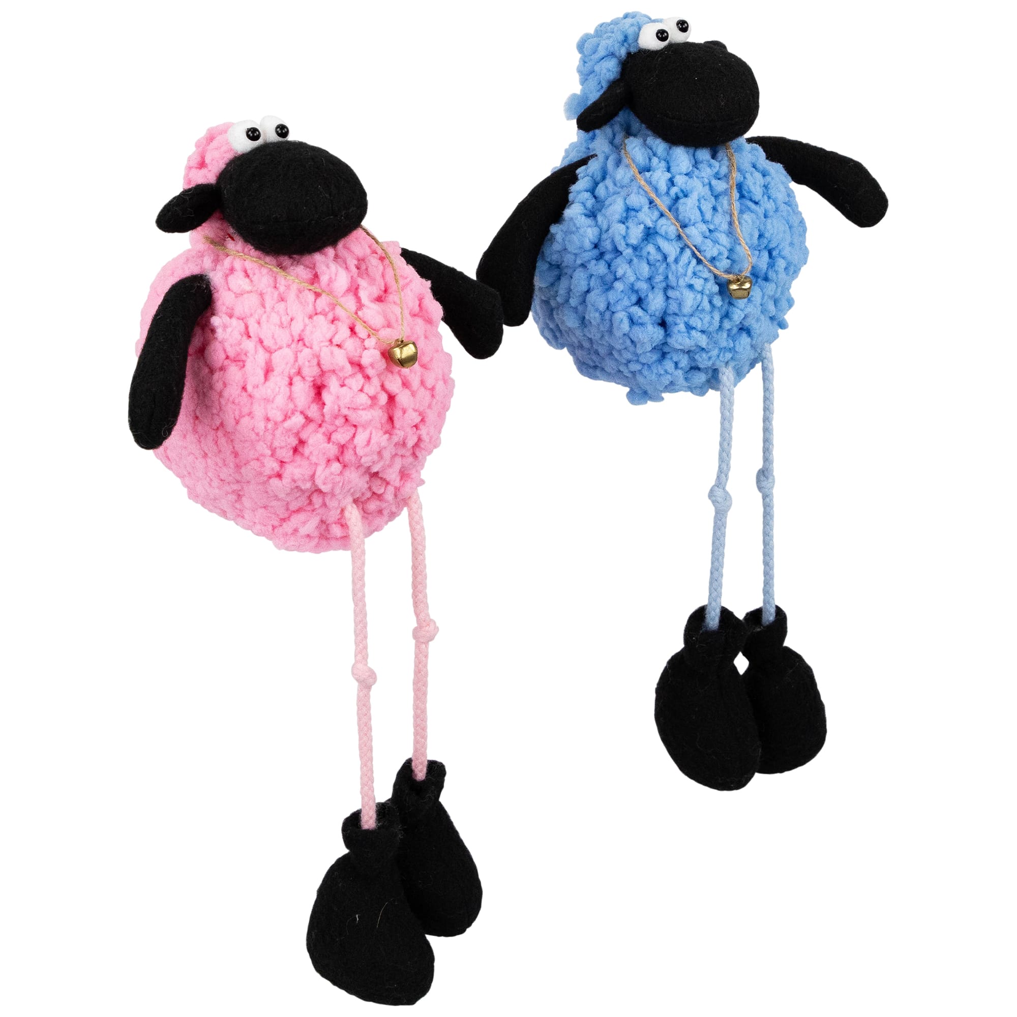 Northlight Boy and Girl Plush Lamb Sitting Easter Figures - 13 inch ...