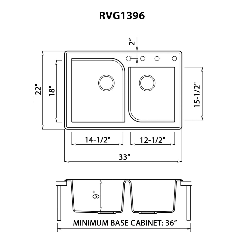 Ruvati RVG1396ES Kitchen-Sinks - View #9