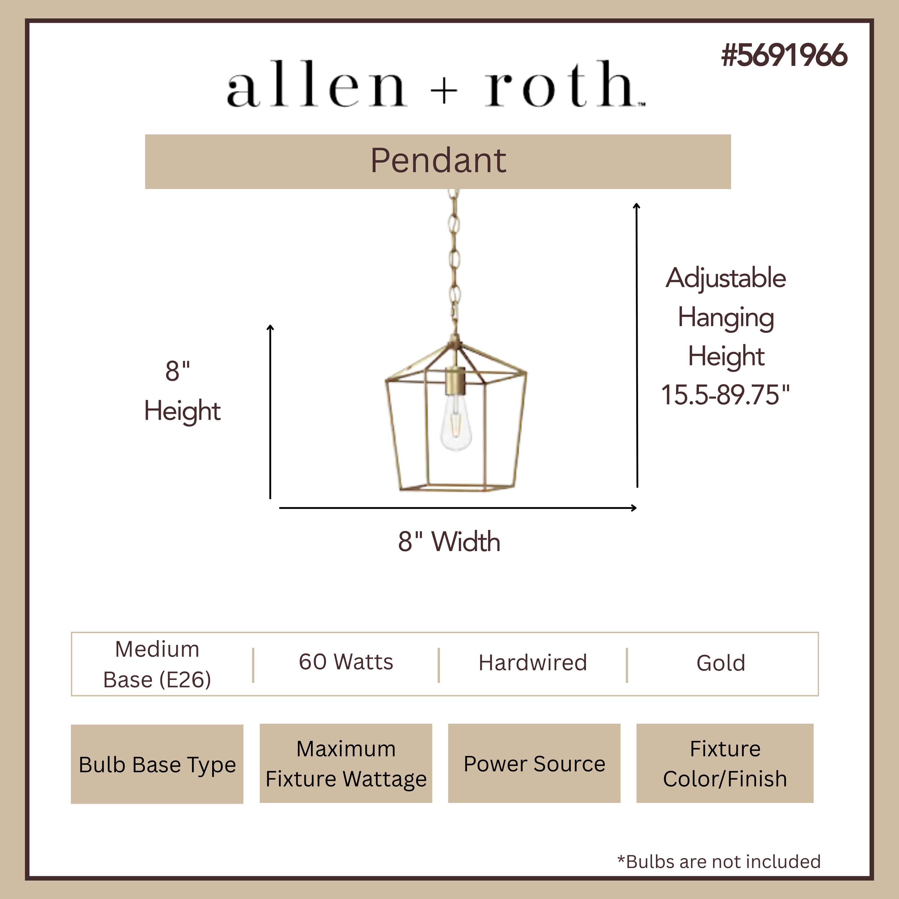 allen + roth CP102GD Pendant-Lights - View #3