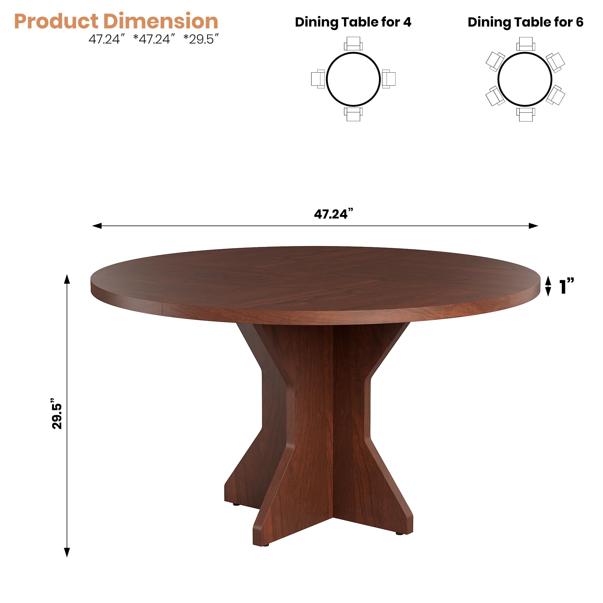 GarveeLife EJVPI6FZ1WLM Dining-Tables - View #2