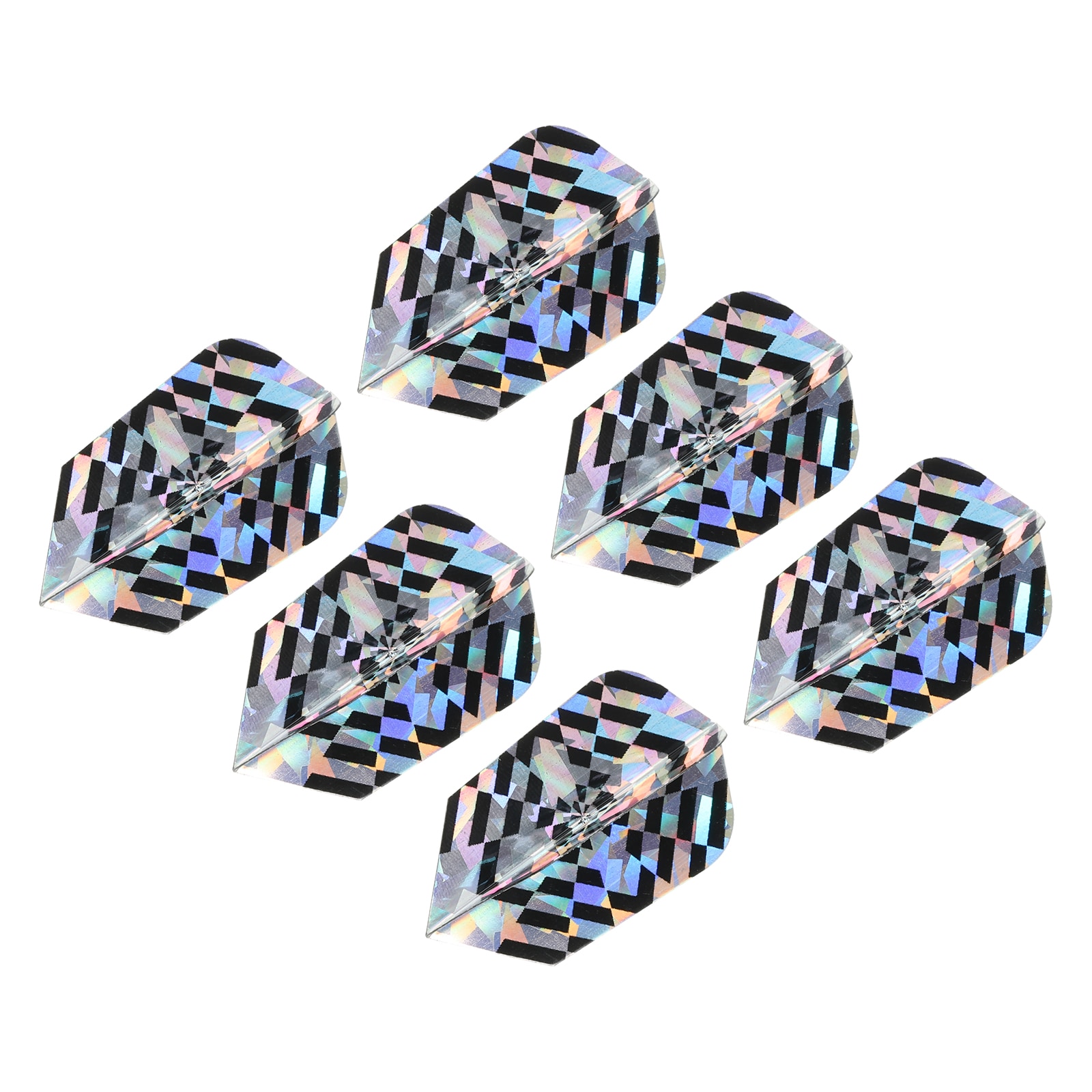 PATIKIL Slim Dart Flights 6pcs PET Unique Design Dart Accessories for Steel Tip Dart and Soft Tip Darts Silver Tone