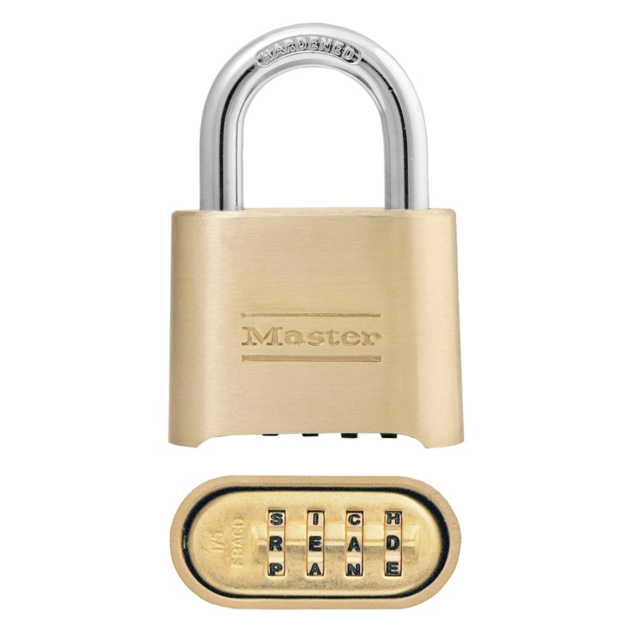 Master Lock Resettable Combination Padlock, 1-9/16-in Wide x 7/8-in Shackle