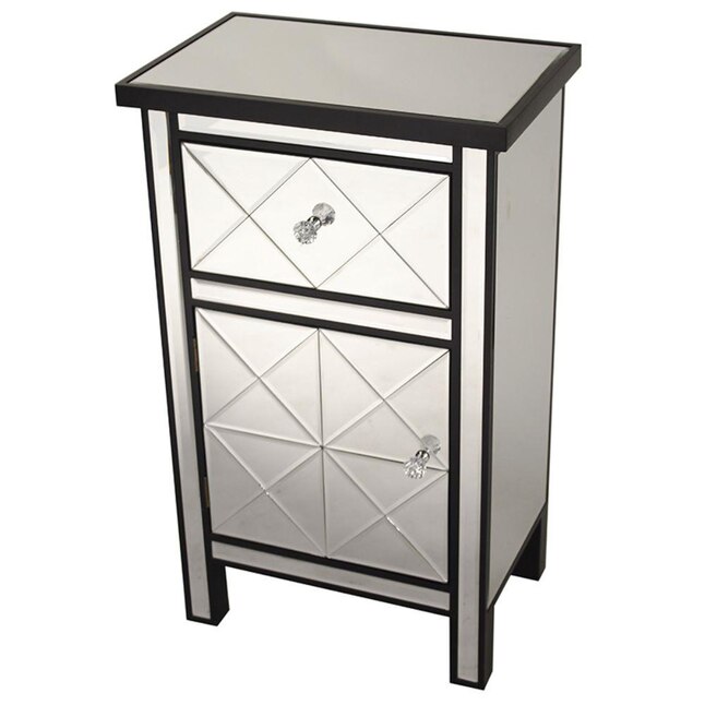 HomeRoots Shelly 20-in W x 32.7-in H x 13-in D Black Door and Drawer Base Semi-Custom Cabinet HomeRoots Shelly 20-in W x 32.7-in H x 13-in D Black Door and Drawer Base Semi-Custom Cabinet