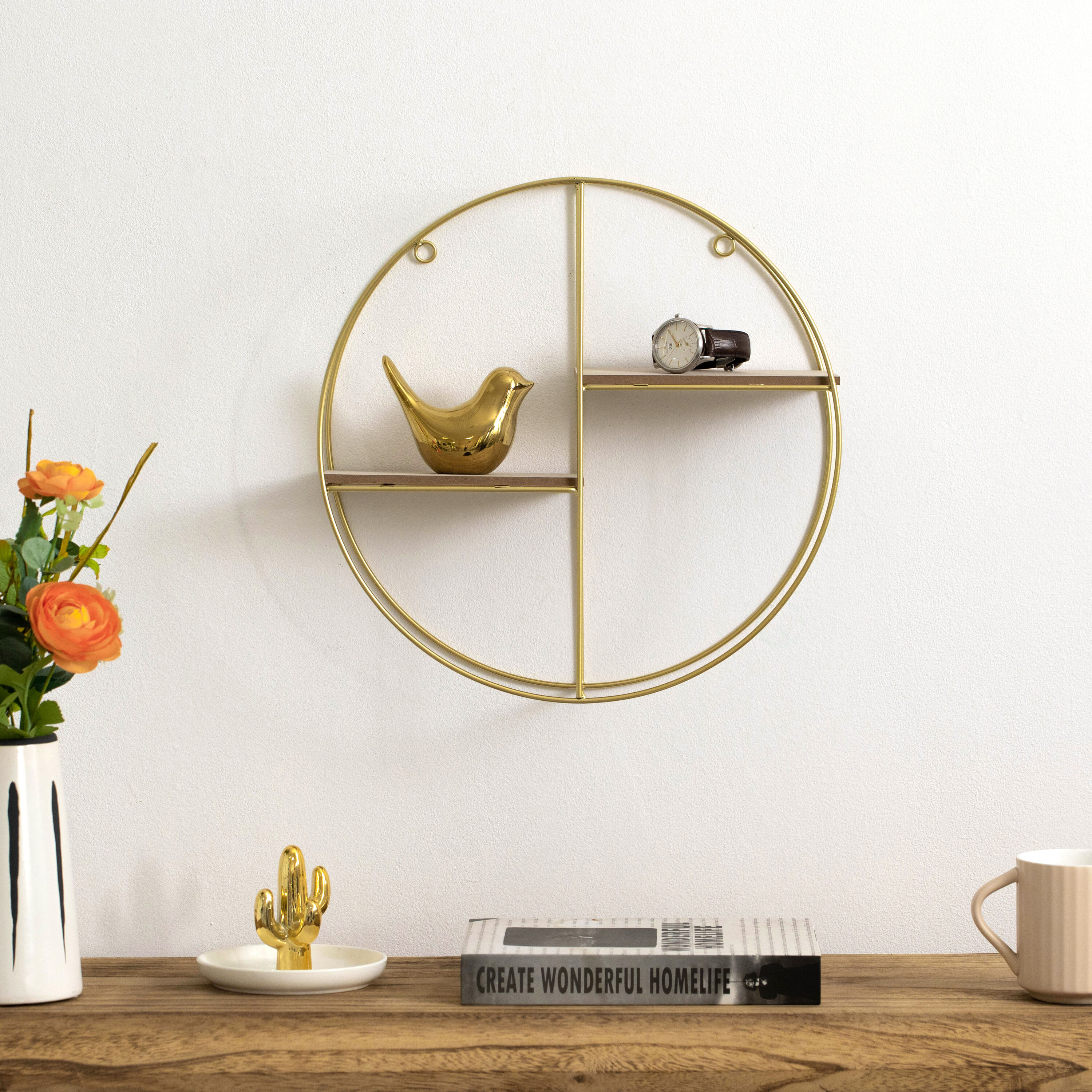 Vintiquewise QI004691.2GD Wall-Mounted-Shelving - View #3