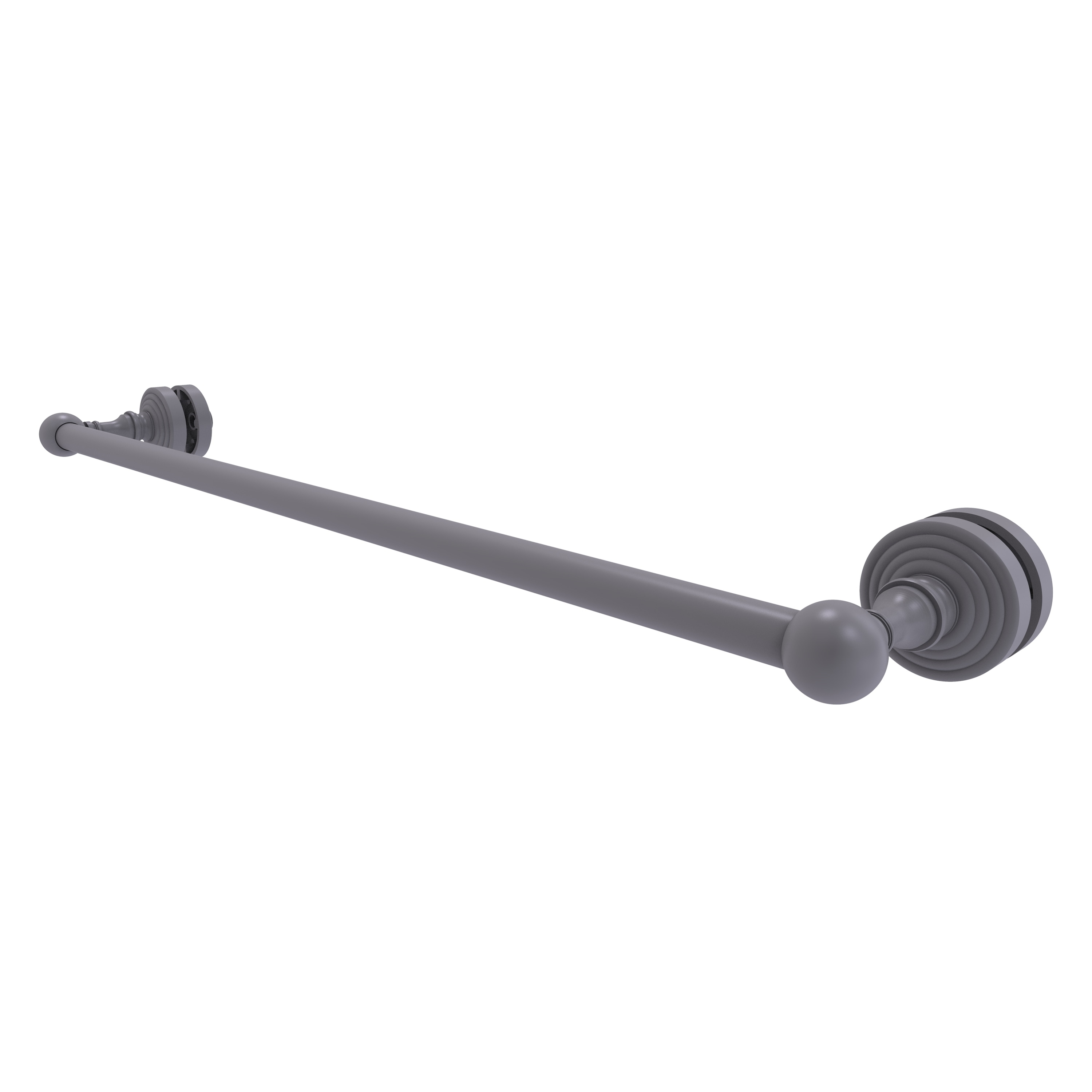 Allied Brass WP-41-SM-24-GYM Waverly Place 24-in Matte Gray Wall mount Single Towel Bar
