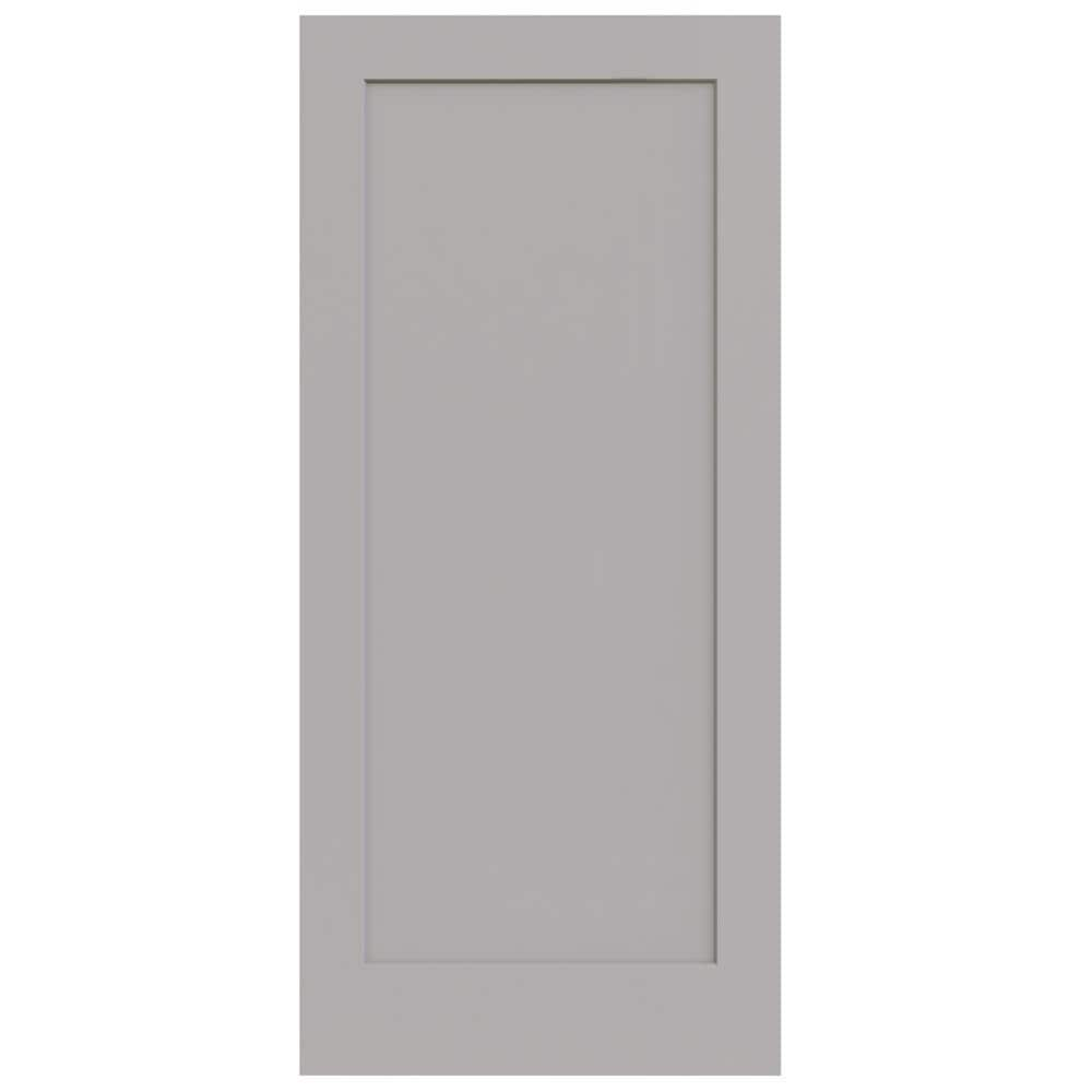 JELD-WEN Madison 36-in x 80-in Driftwood 1-panel Square Smooth Hollow ...