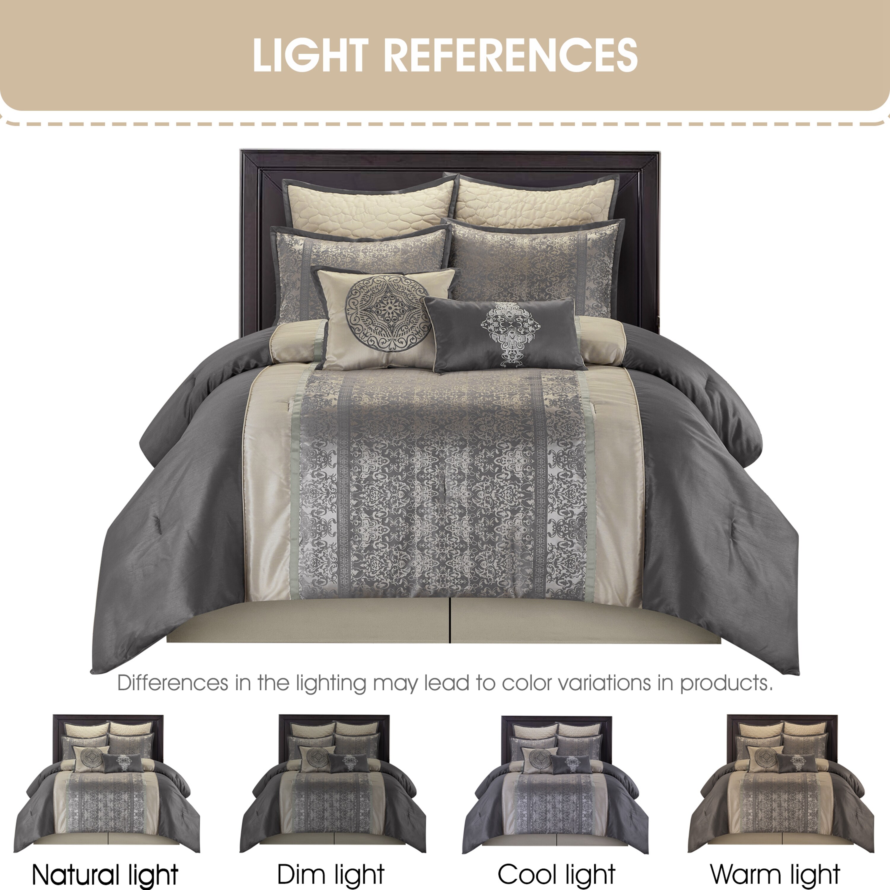 Nanshing ARABESQ8X-CK-GRY bedding - View #7
