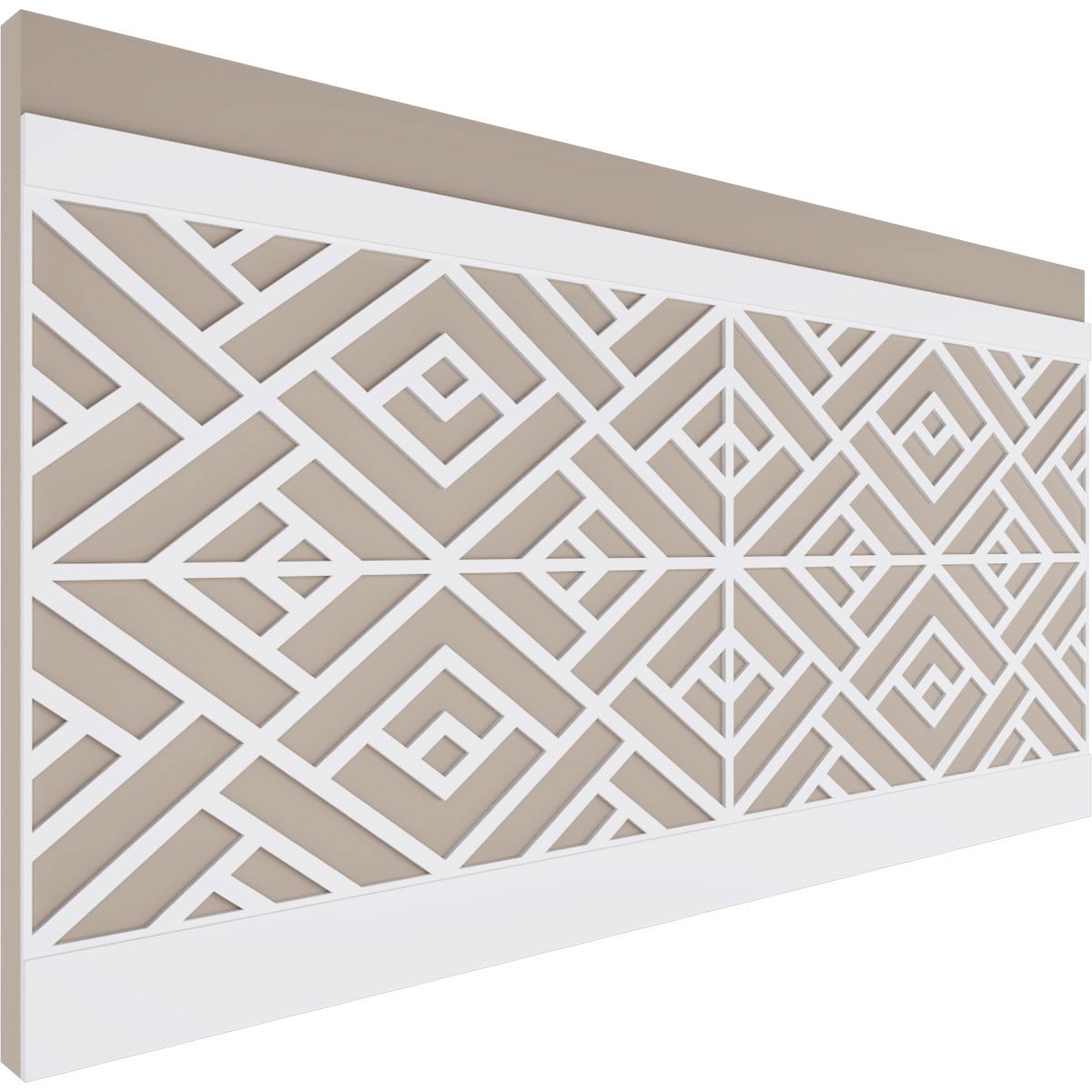 Ekena Millwork WPK44X94KLN 44-in x 94-1/2-in Smooth Paintable/Stainable White PVC Wainscoting Wall Panel ( 28.92-sq ft )