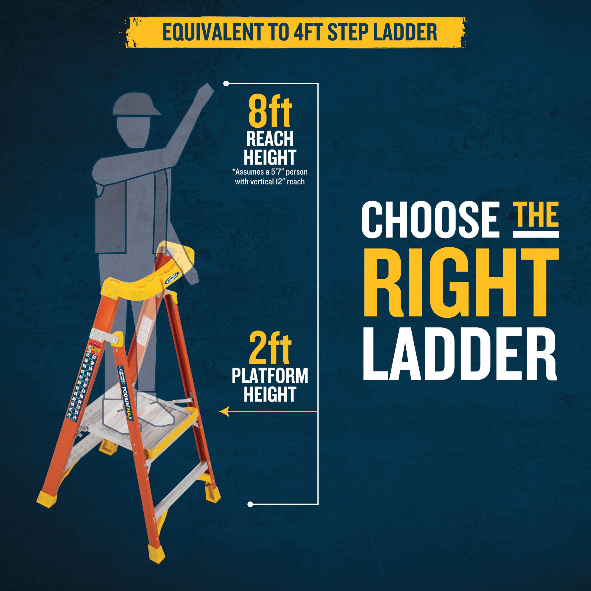 Werner PD6202 Step-Ladders - View #3