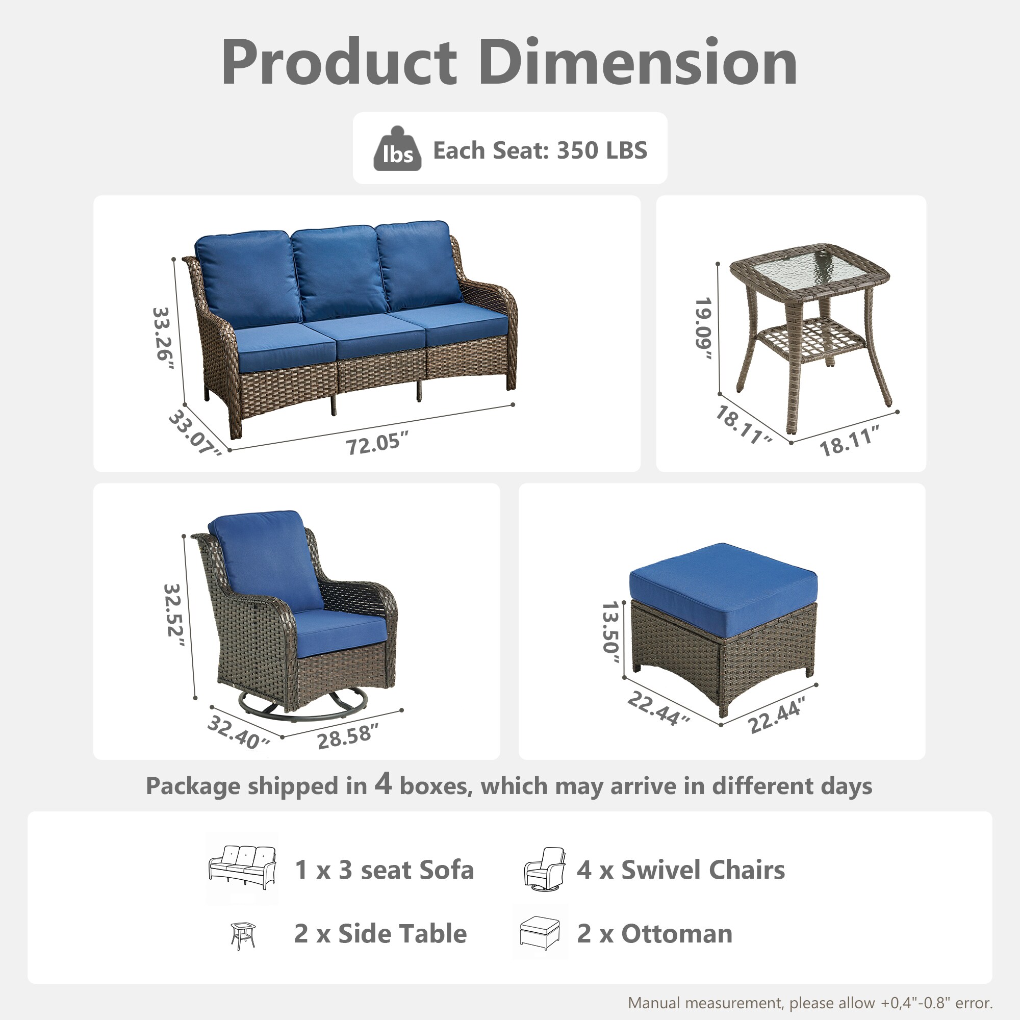 weaxty HMBNYZNTC7010 Patio-Conversation-Sets - View #7