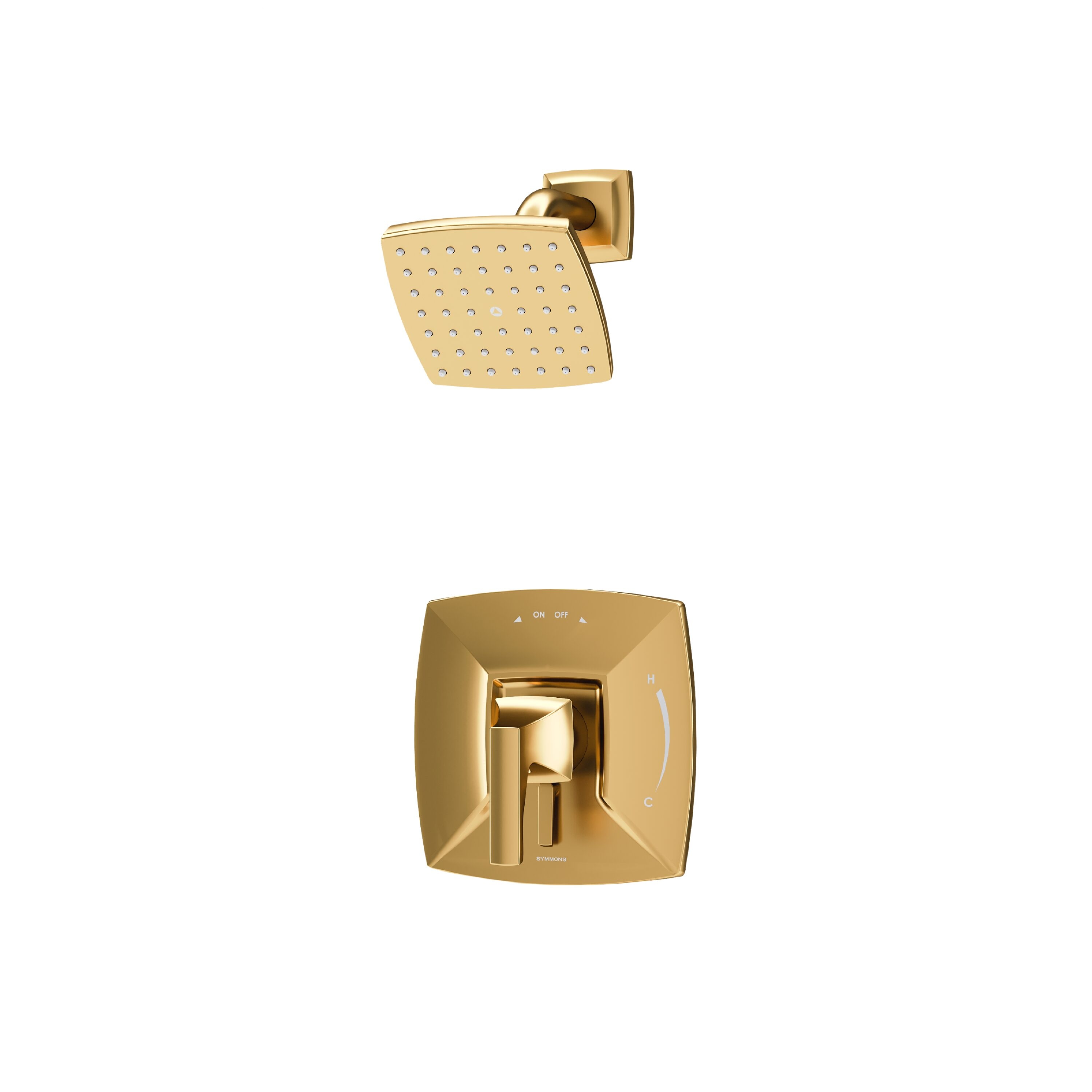 Symmons 5691BBZ15TRM Oak Brushed Bronze 1-handle Single function 5-Inches Square Shower Faucet