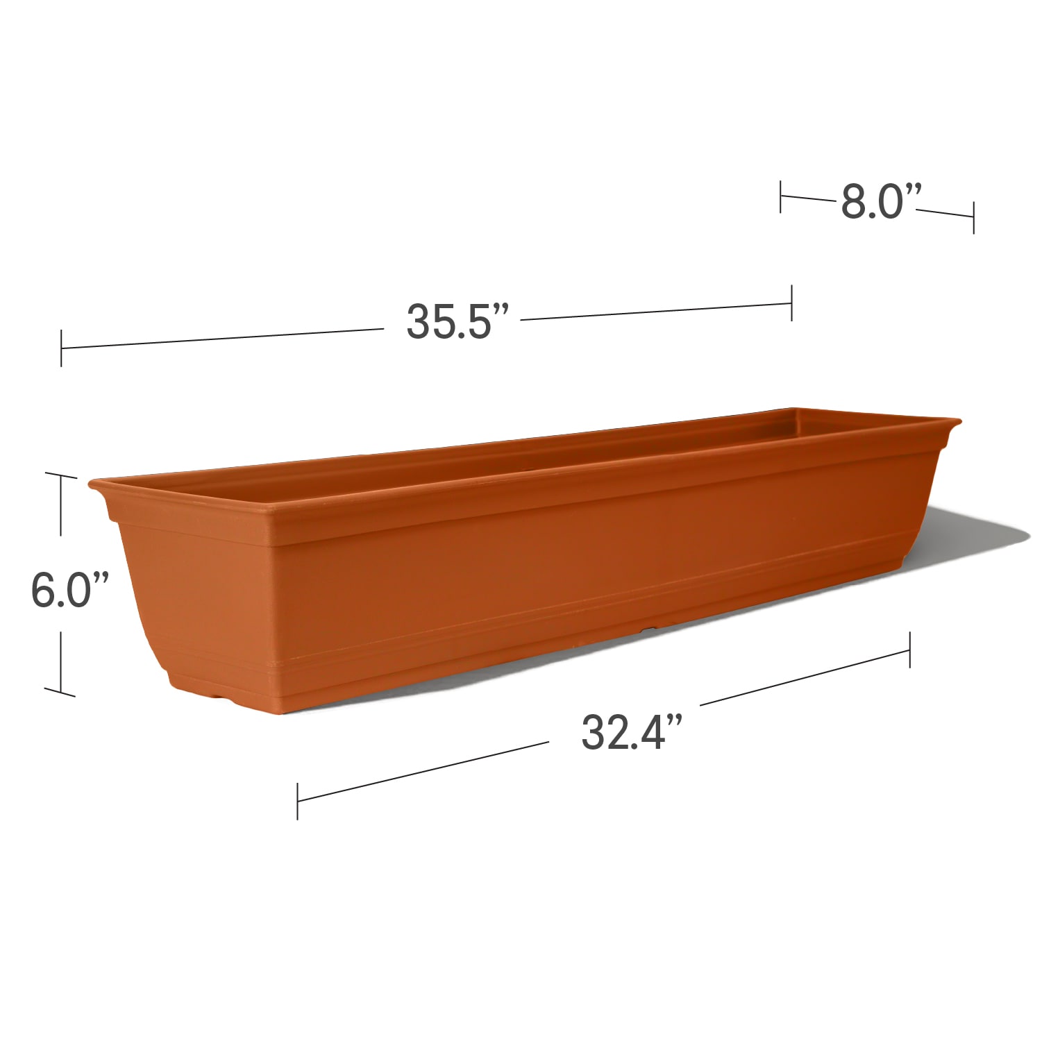 Style Selections WB2132A-CLAY Planter-Window-Box - View #3