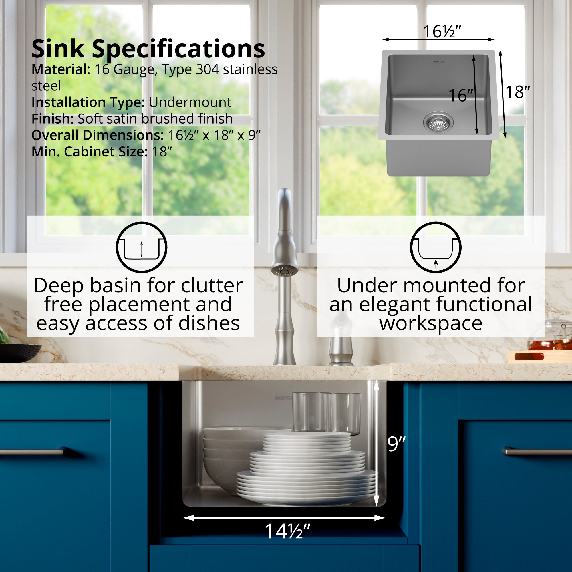 Karran SU71-PK1 Kitchen-Sinks - View #5