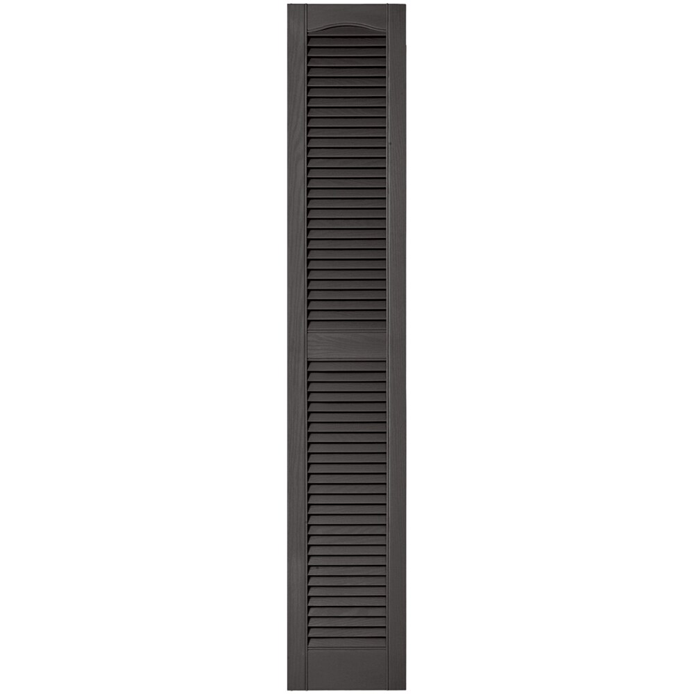 Vantage V1711267018 12-in W x 66.75-in H Charcoal Louvered Exterior Shutters ( 1 -Pack )
