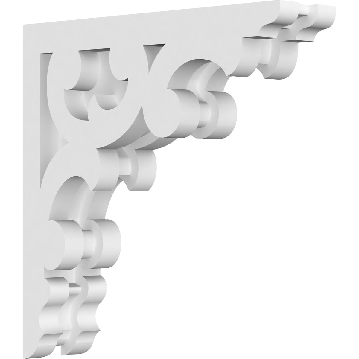 Ekena Millwork CORP01X08X08VI 1.875-in x 8-in x 8-in Vienna Unfinished White PVC Paintable Corbel