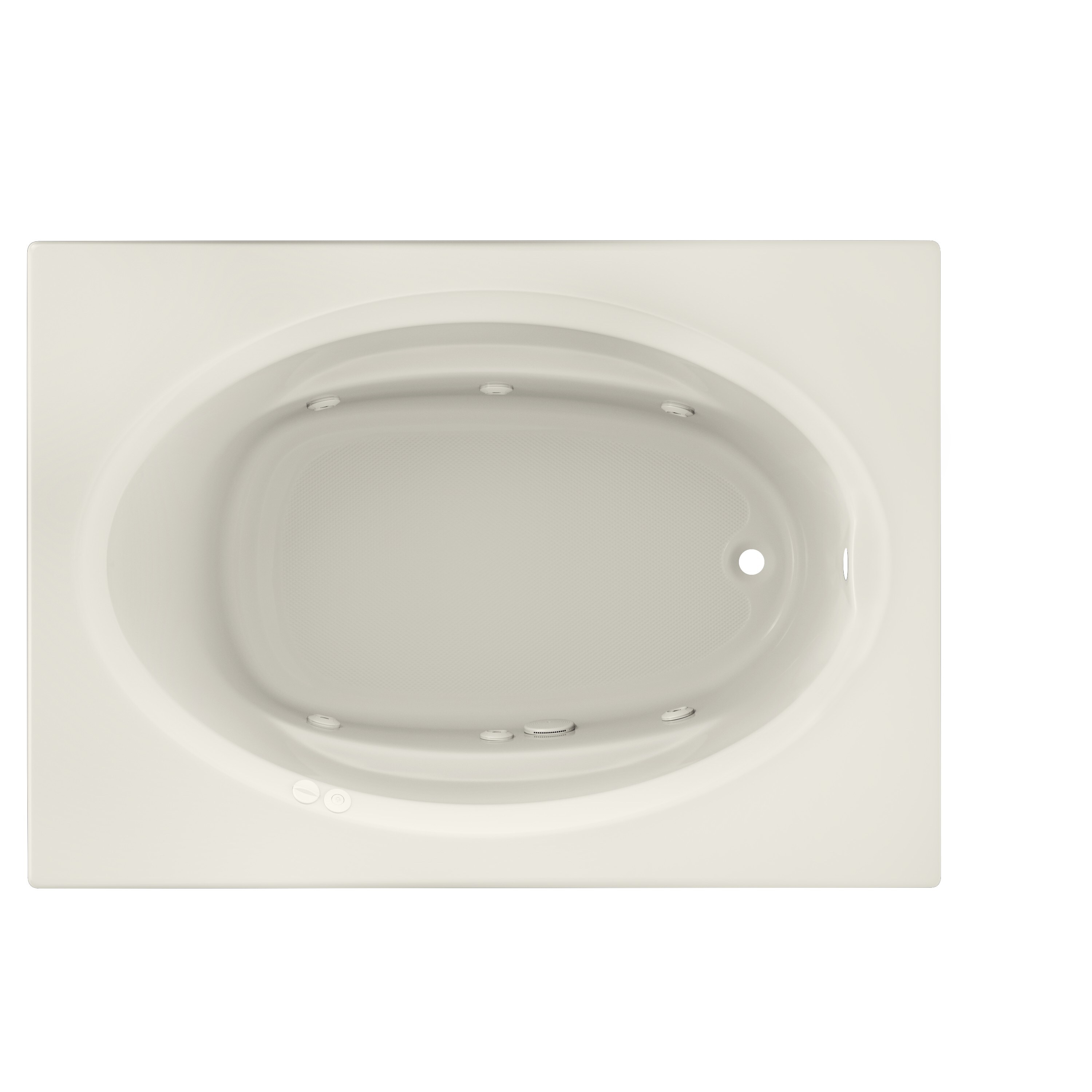Jacuzzi J4D6042WRL1XXY SIGNATURE Oval in Rectangle 6042 Drop-In Whirlpool RH Oyster