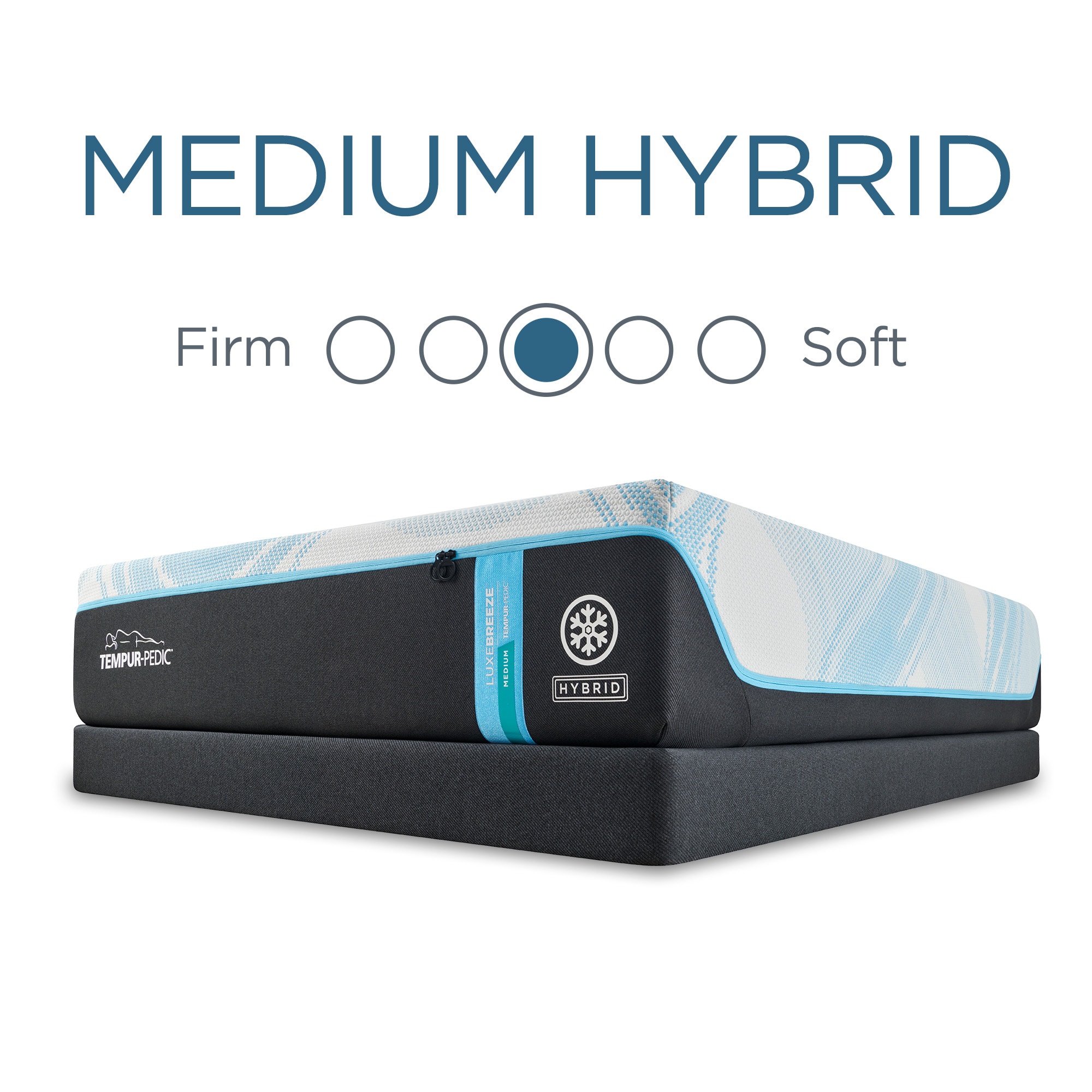 TEMPUR-PEDIC 13-in Split King Hybrid Memory Foam/Coil Blend Mattress ...