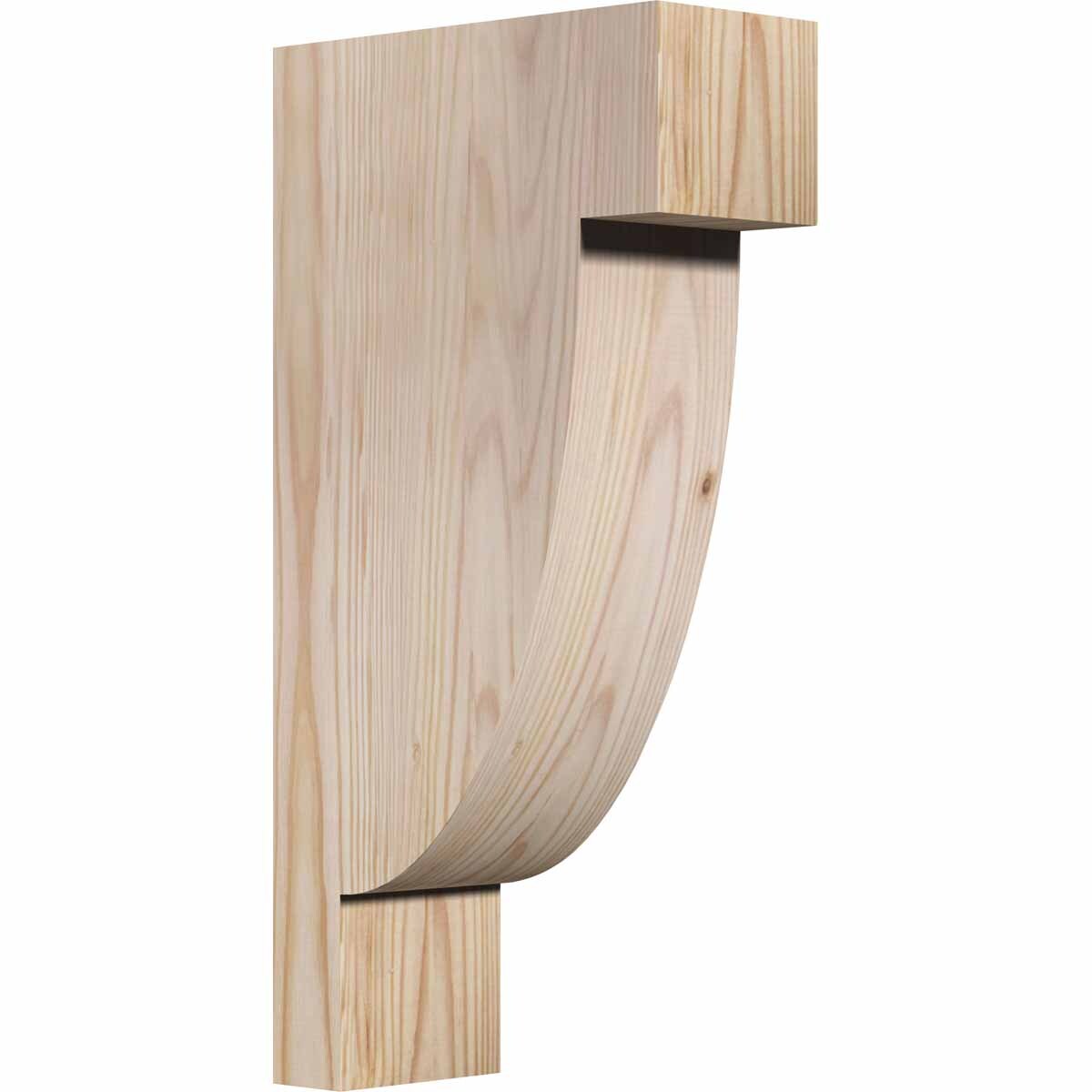 Ekena Millwork COR04X08X16ALP00SDF 3-1/2-in x 8-in x 16-in Alpine Unfinished Douglas fir Wood Paintable/Stainable Corbel