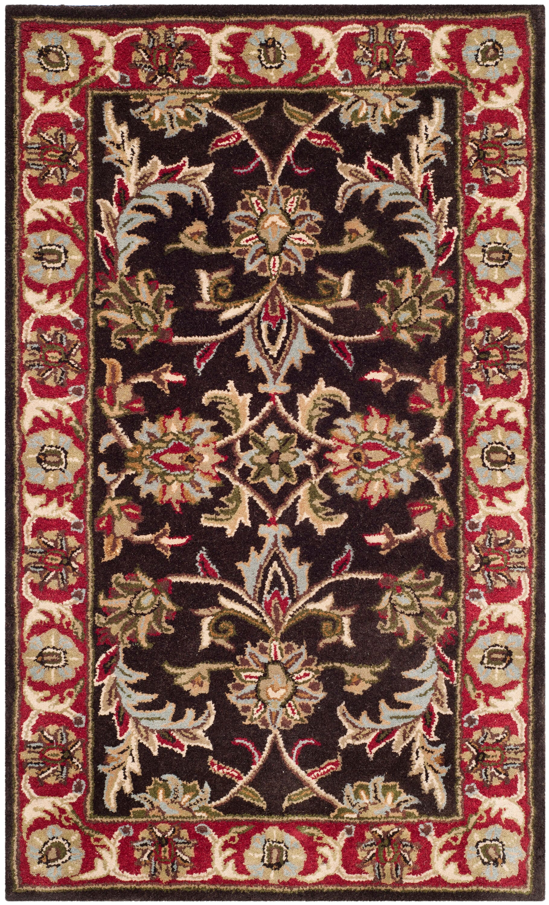 Elegant Heritage Hand-Tufted Wool Area Rug - Red Chocolate, 3' x 5'