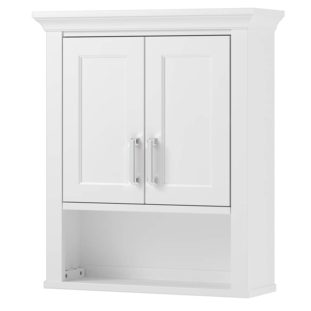 CRAFT + MAIN Hollis 24-in x 28-in x 8-in White Soft Close Bathroom Wall ...