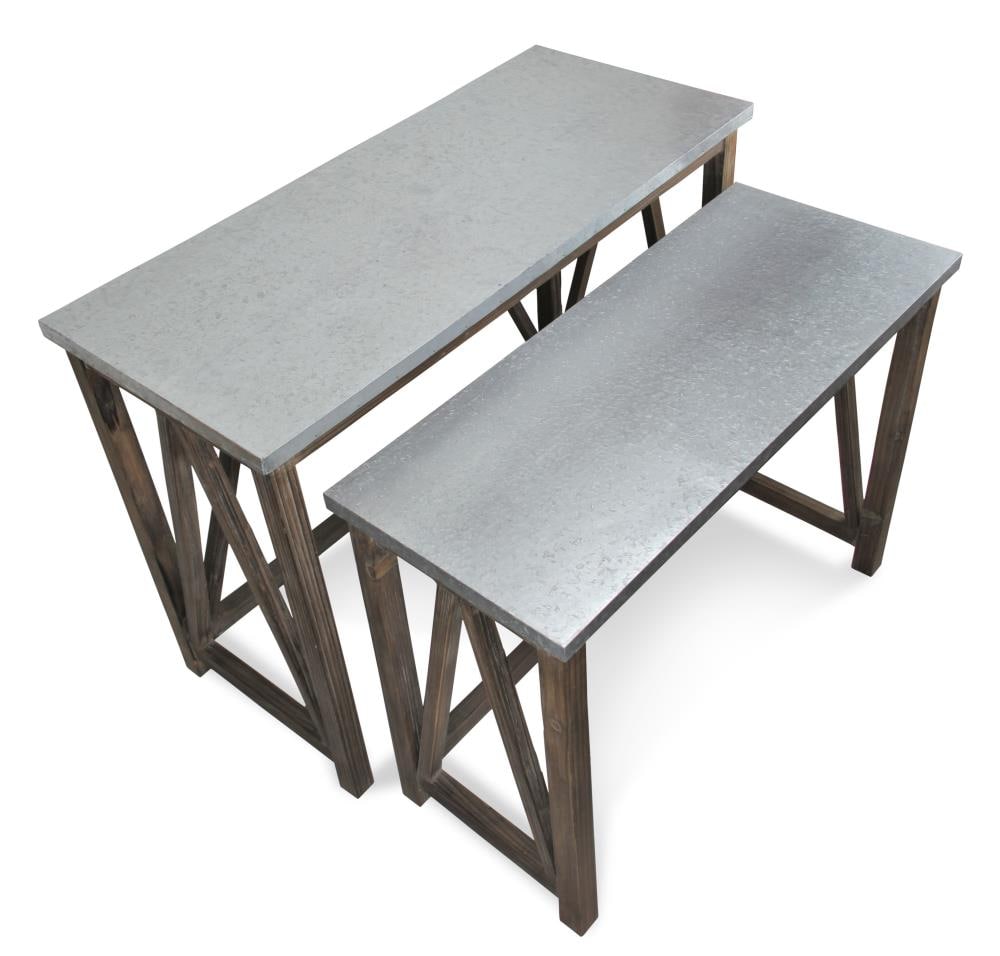 Cheung's 5238-2 Nesting Table 2-Piece Farmhouse Wood Fir Accent Table Set