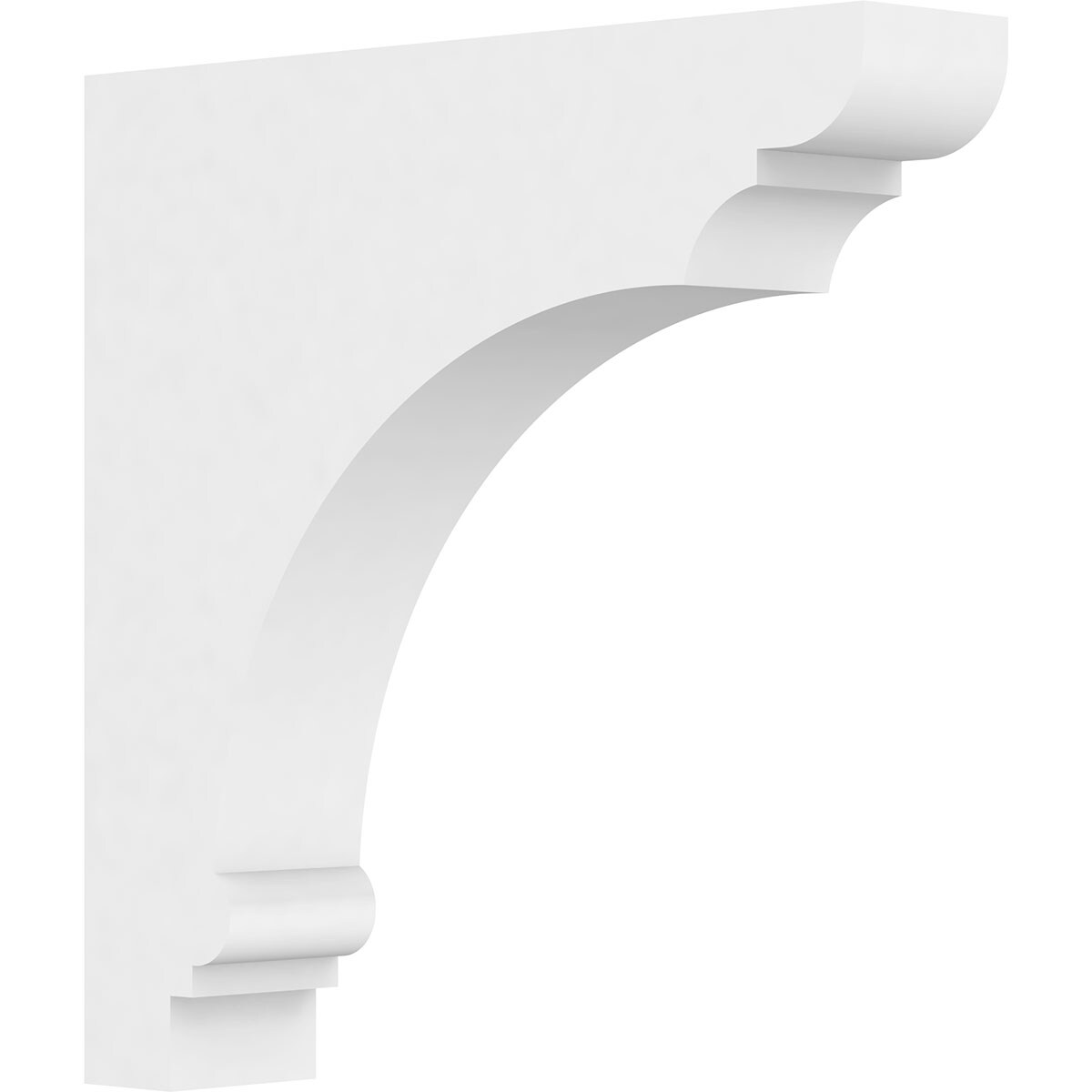 Ekena Millwork BKTP02X10X10HUG Standard HughesGrade 2-in x 10-in x 10-in Off-white PVC Standard Bracket