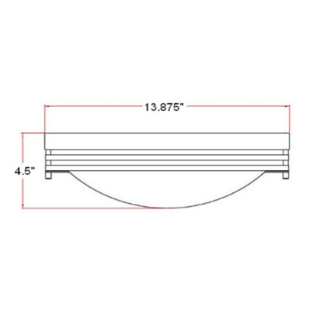 Satin Nickel 14" Alabaster Glass 2-Light Ceiling Mount
