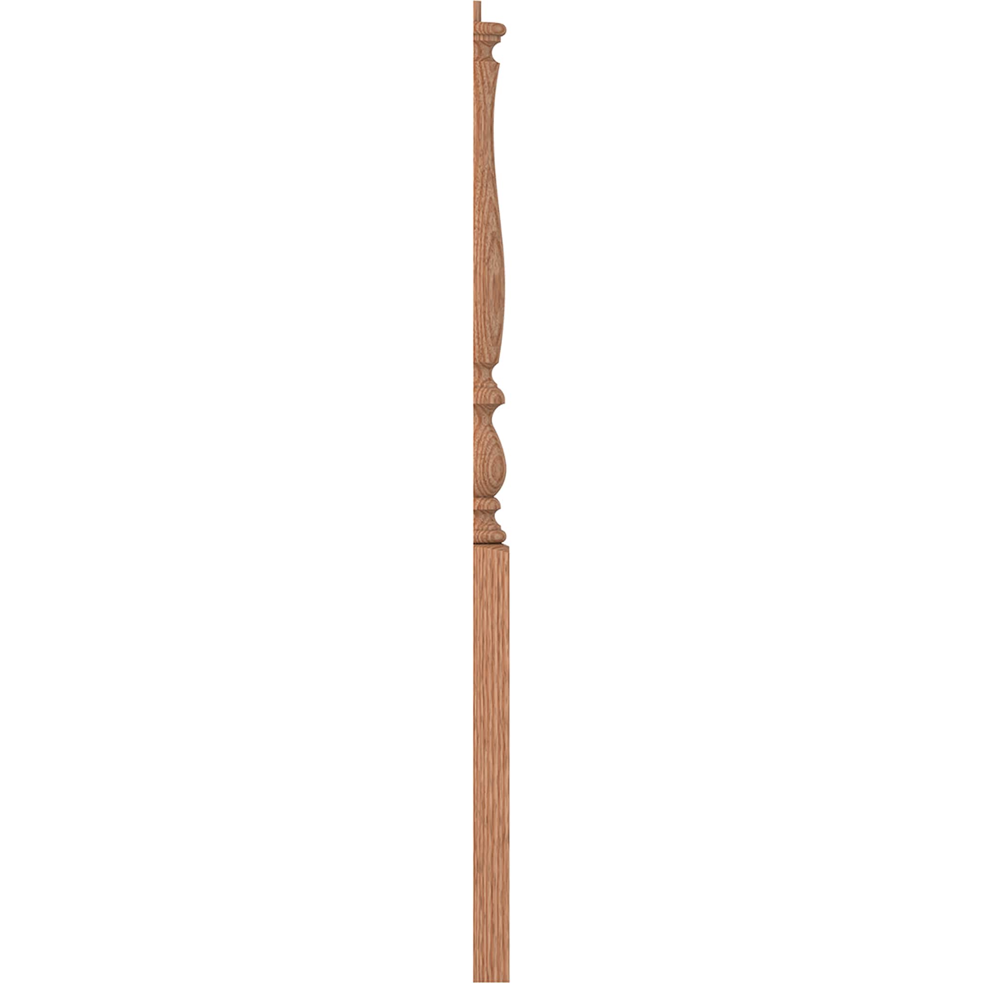 L.J. Smith Stair Systems LJP-3910 1-2-O 3.25-in x 43-in Unfinished Red oak Stair Newel Post