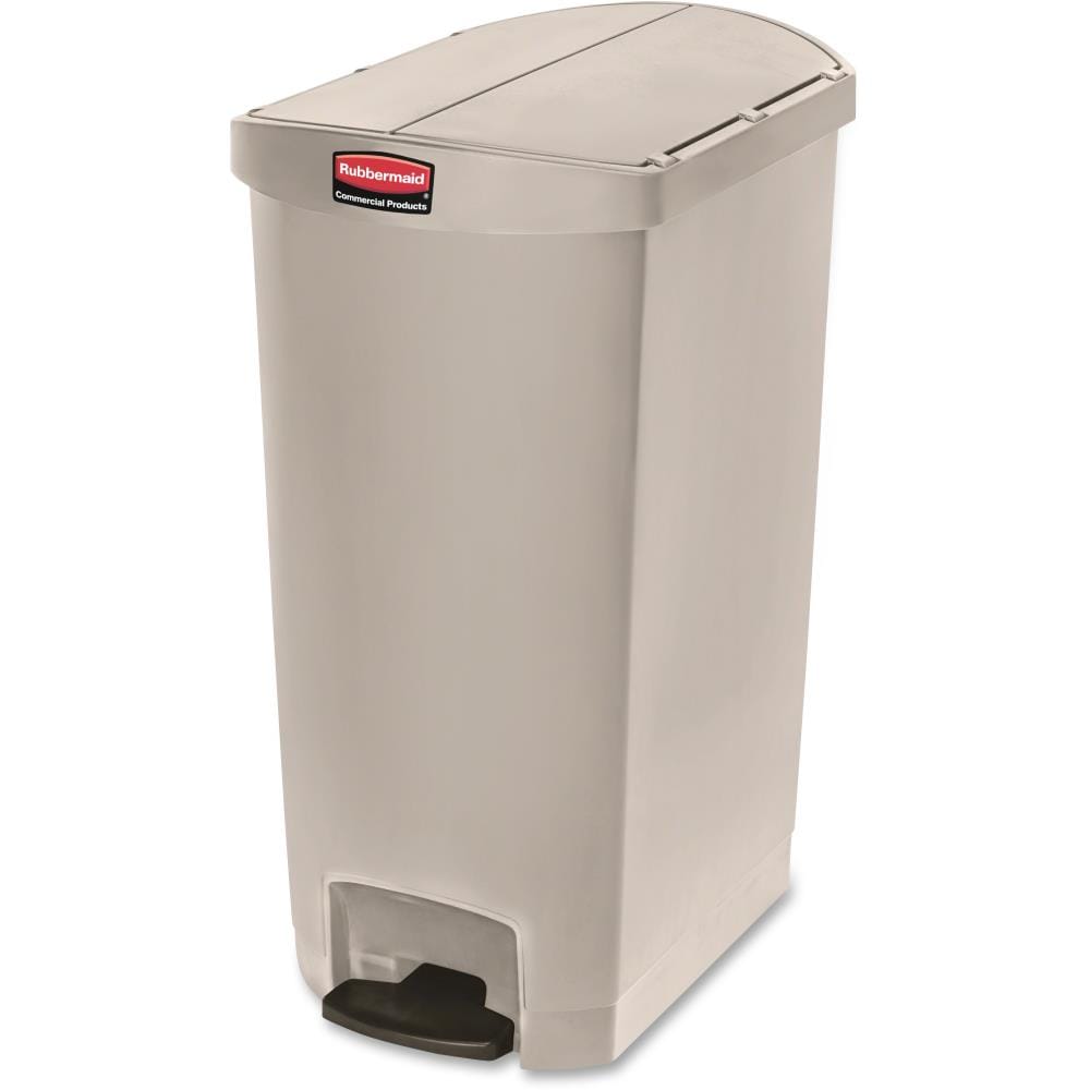Rubbermaid Commercial Products 18-Gallons Brown Plastic Commercial Wheeled  Touchless Kitchen Trash Can with Lid Indoor in the Trash Cans department at
