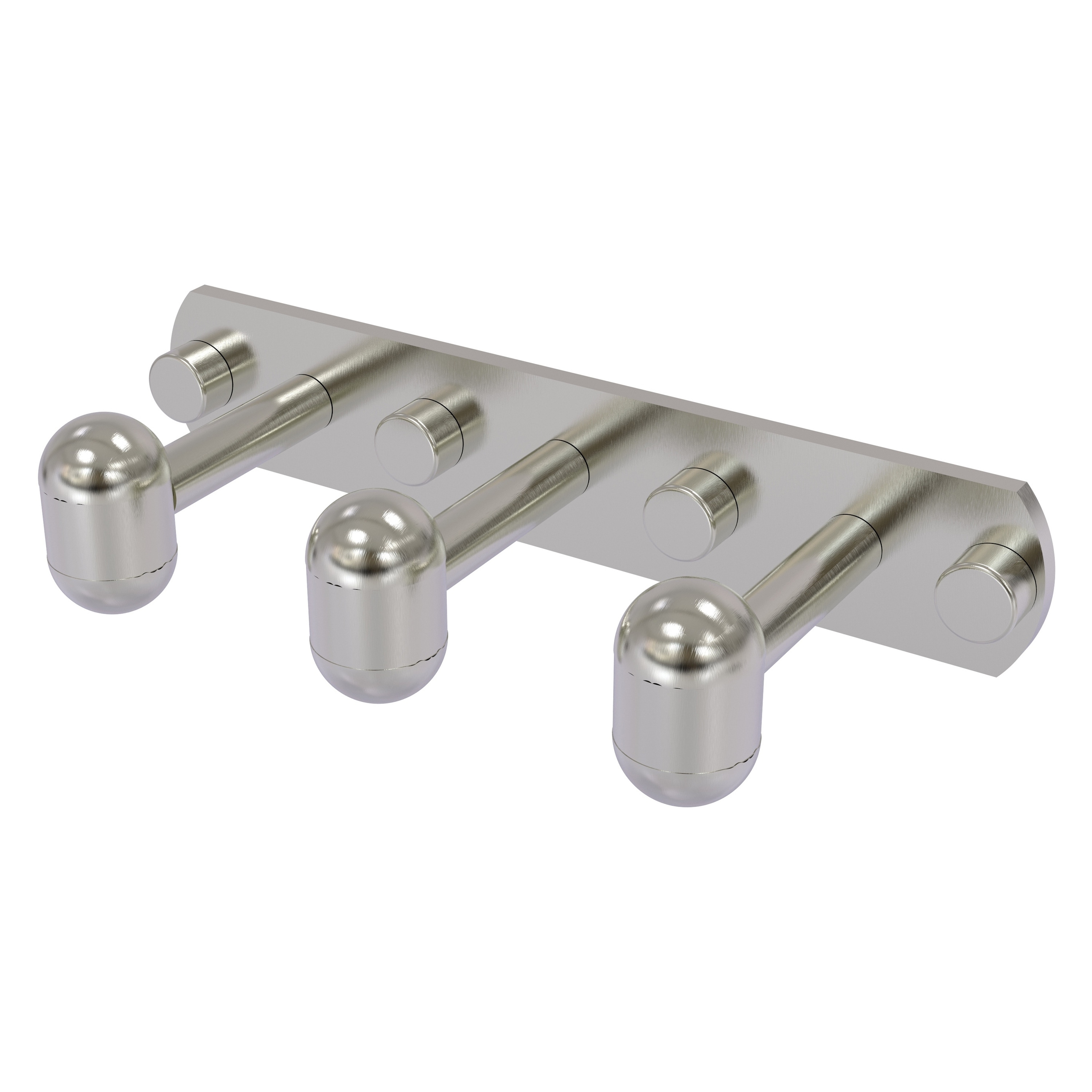 Allied Brass TA-20-3-SN Tango Satin Nickel Triple -Hook Wall mount Towel Hook
