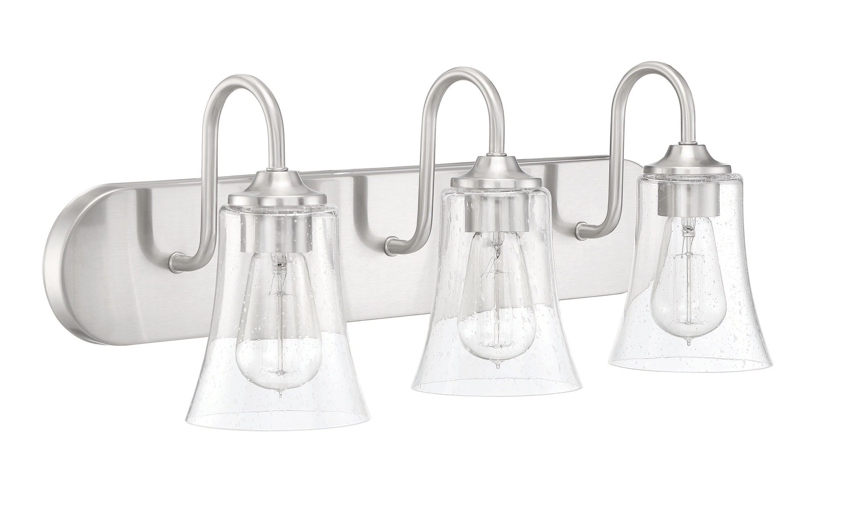 Craftmade 50403-BNK Gwyneth 24-in 3 -Light Brushed Nickel Traditional Vanity light