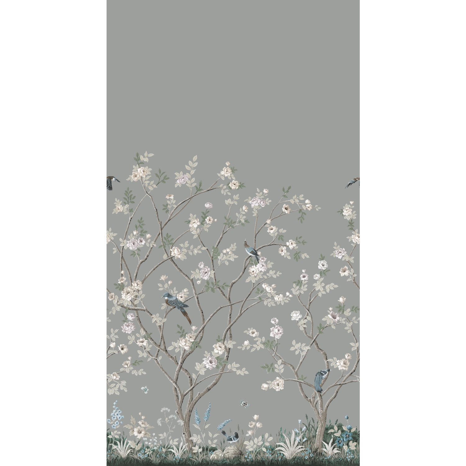 York Wallcoverings MU0313M Grey Lingering Garden Wall Mural
