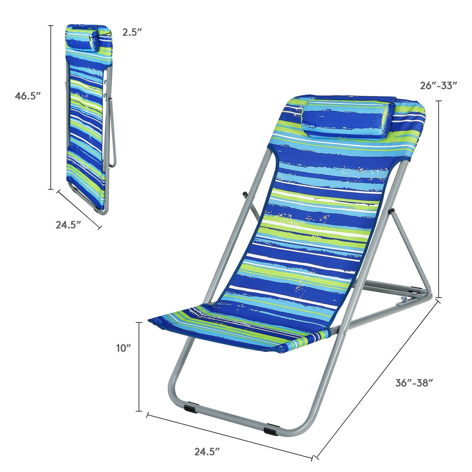 LIVIZA TDJ10015BL-2 Beach-Camping-Chairs - View #2