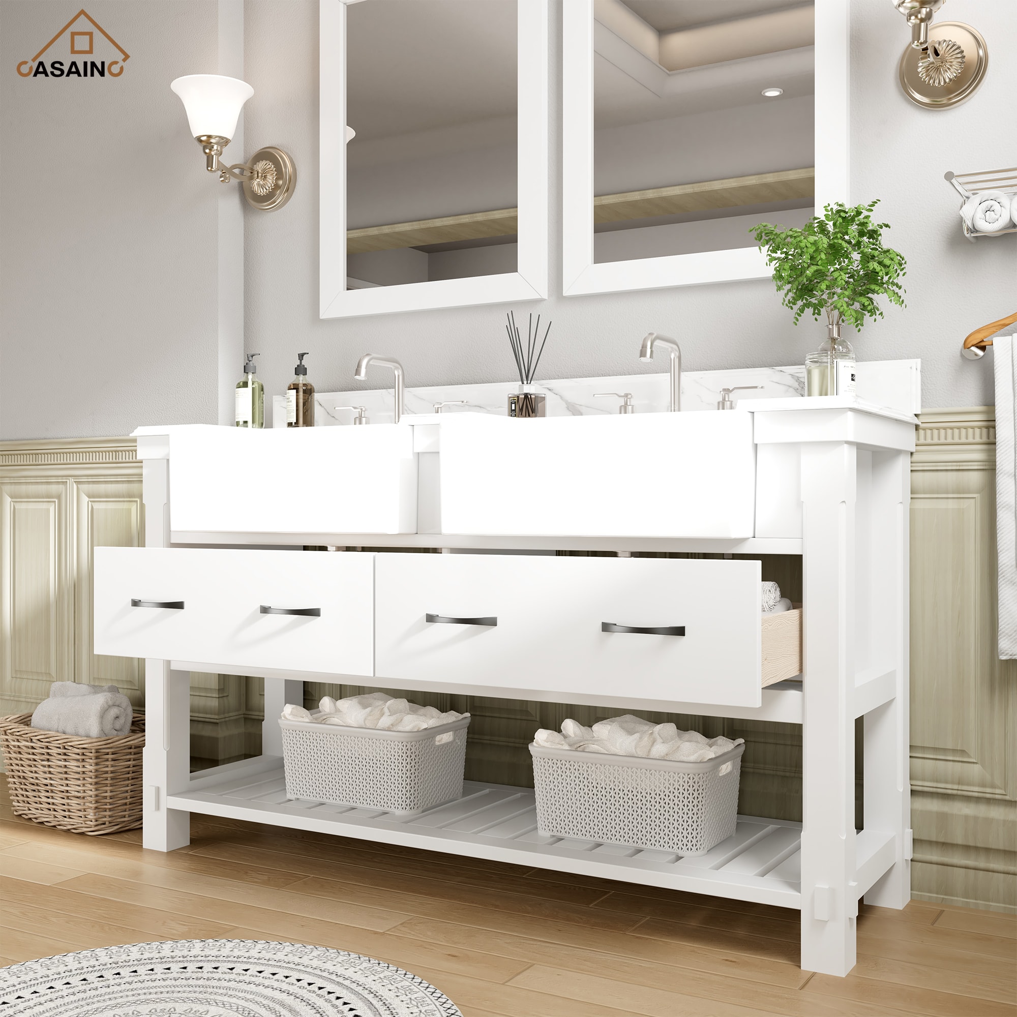 CASAINC MS-20036-CAB-WH Bath-Vanity-Combo - View #2