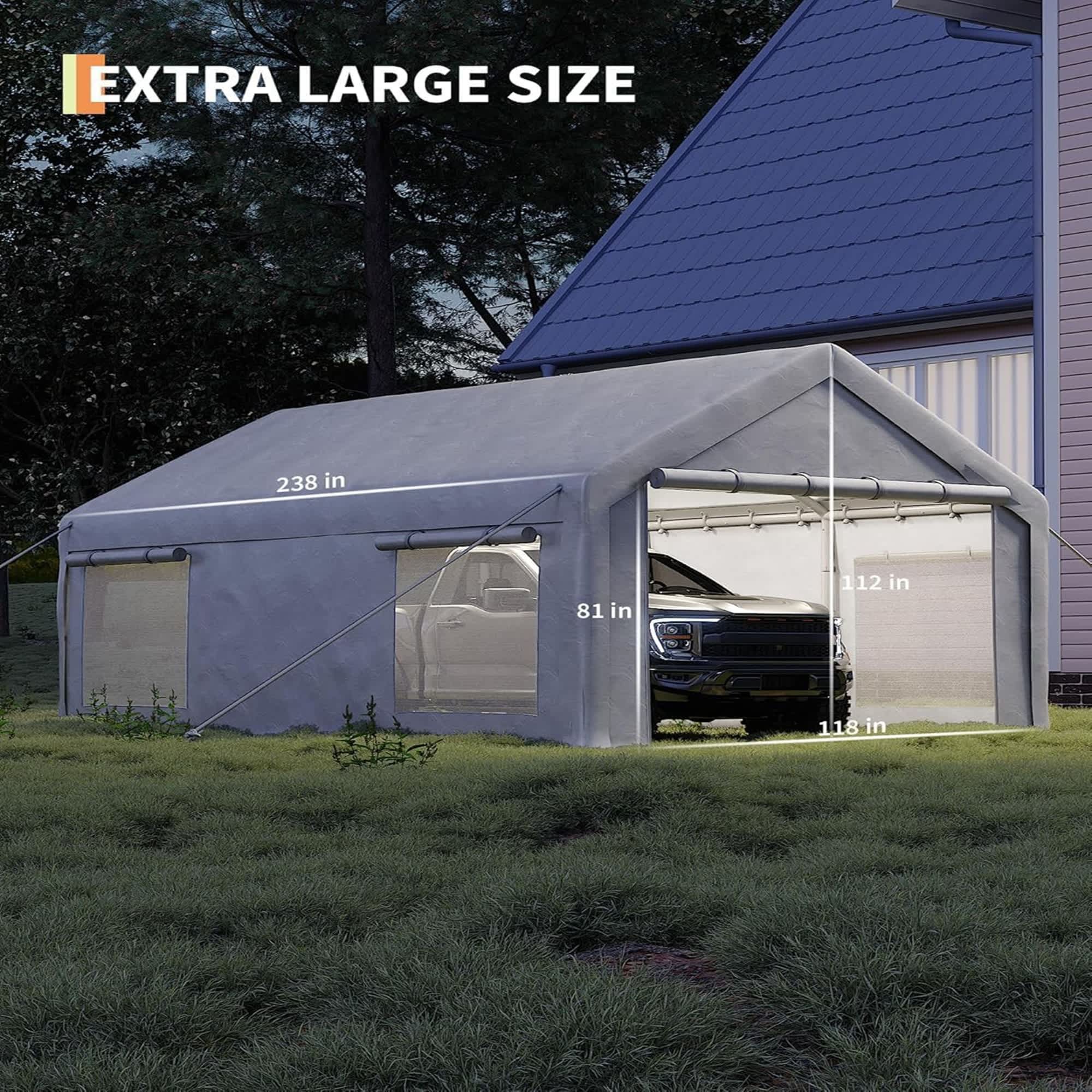 Qeetex LSHQQPAU-0KH5NVV2 Carport-Covers - View #5