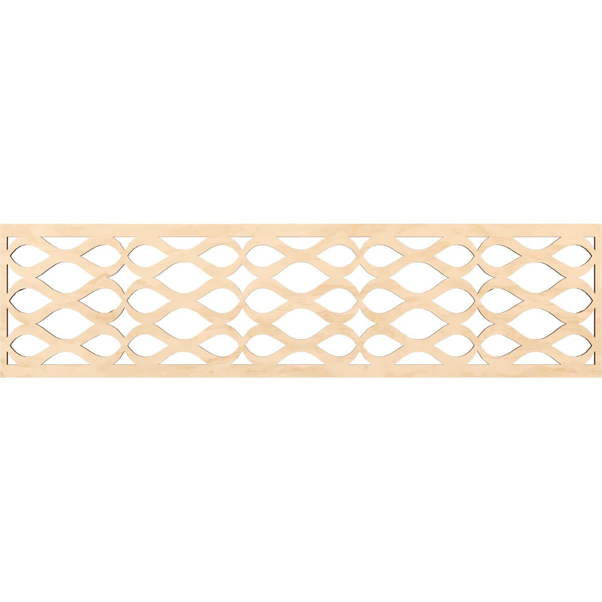 Ekena Millwork MLDA12X47SMRBI Somerset Fretwork Flat Trim 12-in x 3.92-ft Birch Brown Unfinished 2156216 Pierced Wall Panel Moulding