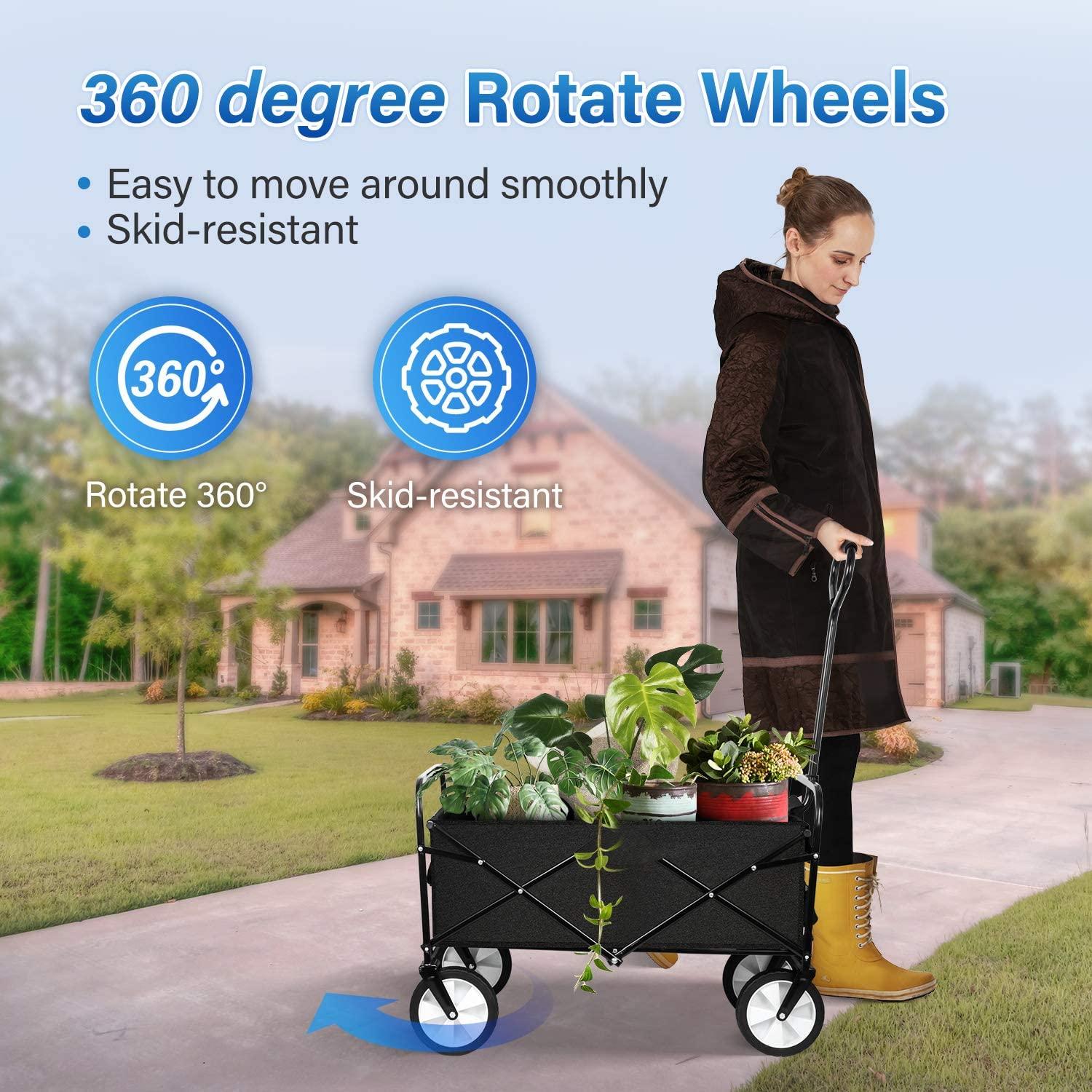 Recycle Bin Cart Metal-Reinforced Recycling Bins Cart with 4 Wheels for Home,Kitchen,Garden Garbage,360 Degree Swivel Wheels with 220lb Weight