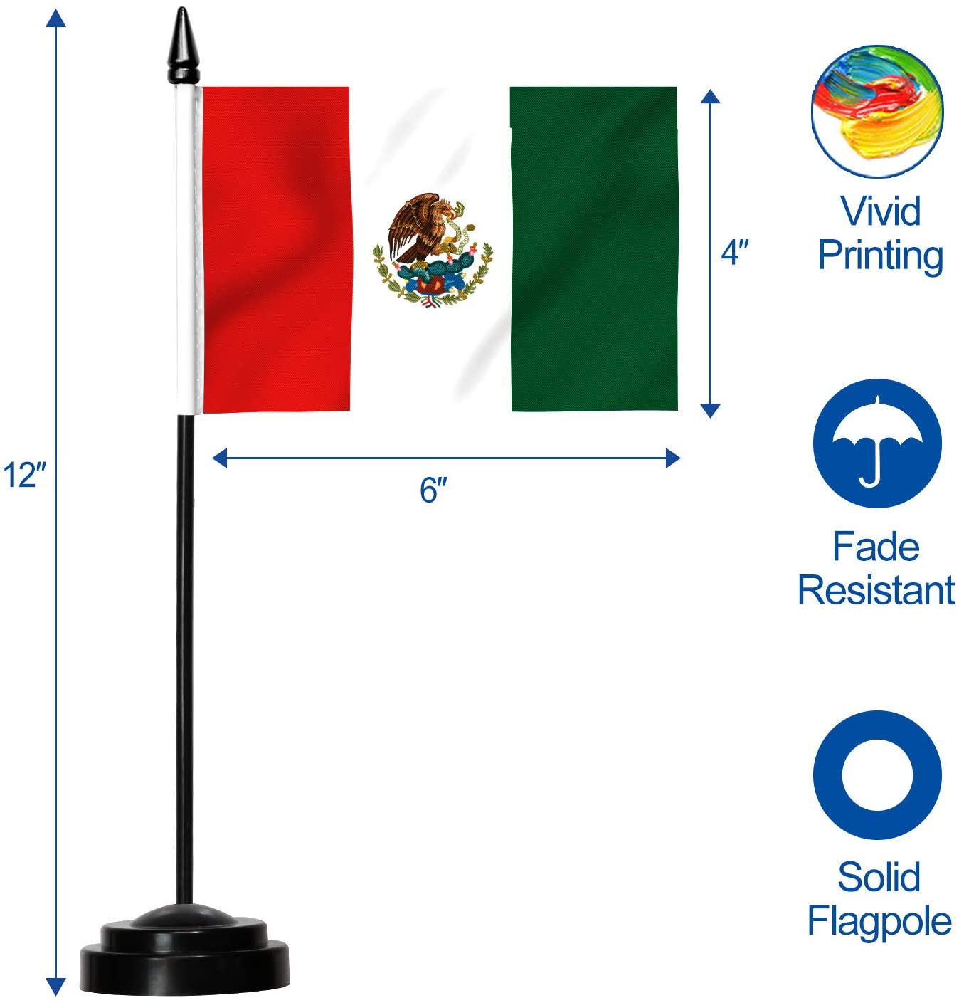 Anley A.DESK.MEXICO.SOLID Decorative-Banner-Flags - View #6