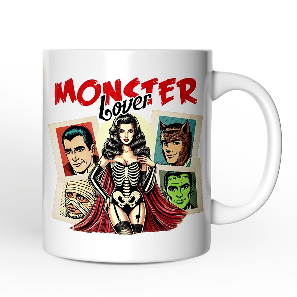OrnamentallyYou Monster Lover Halloween Mug Horror Characters Retro Gift for Women #NPCM133